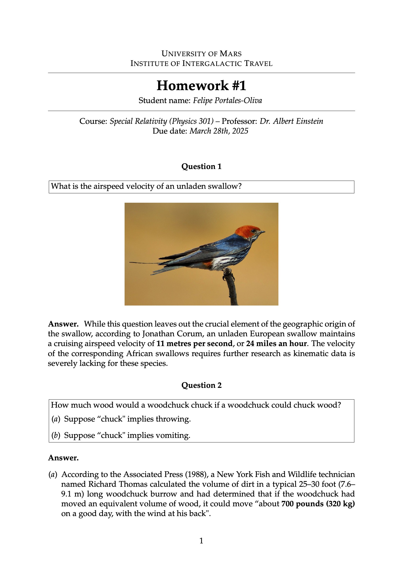 LaTeX Templates Assignments