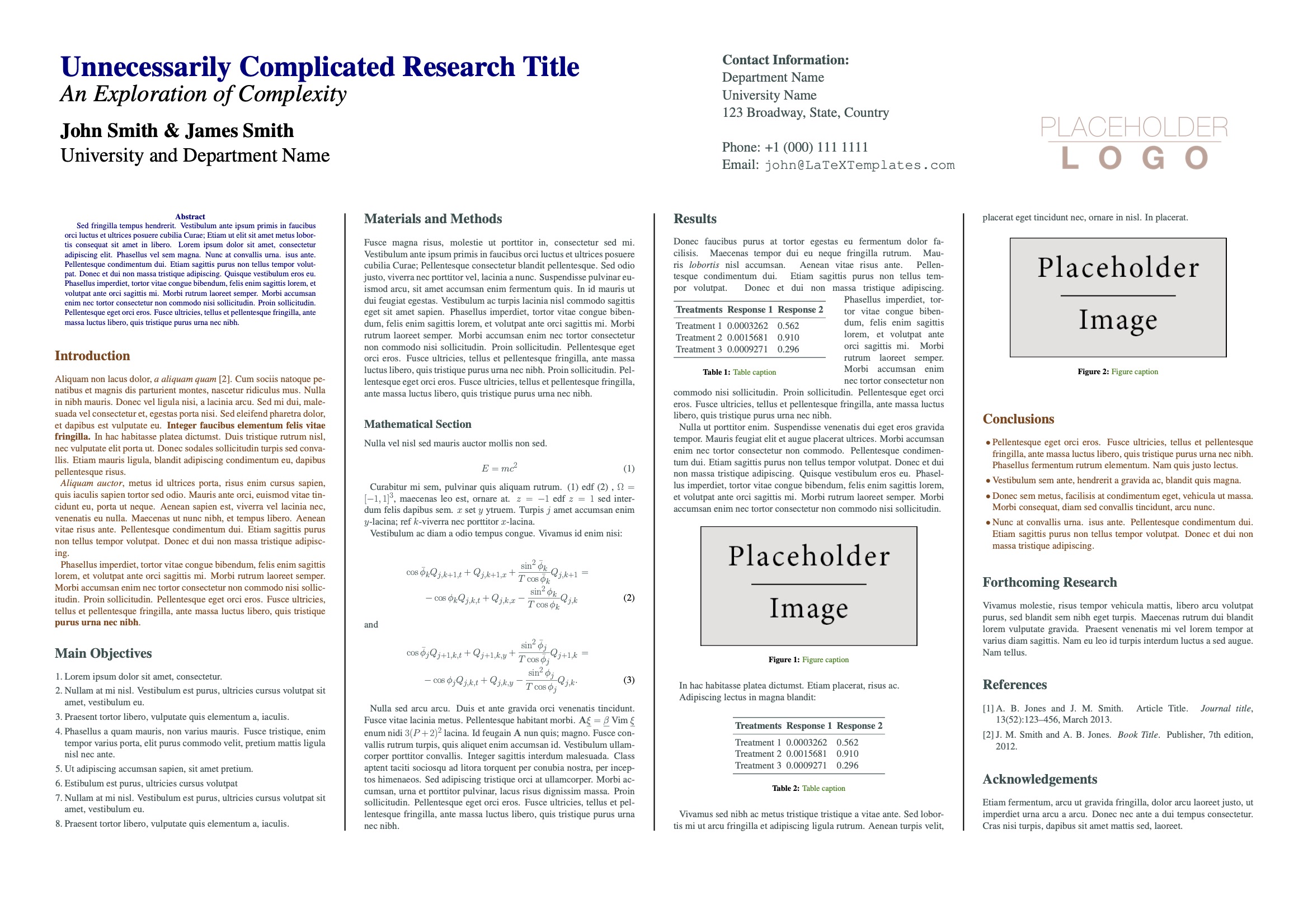 scientific poster latex template