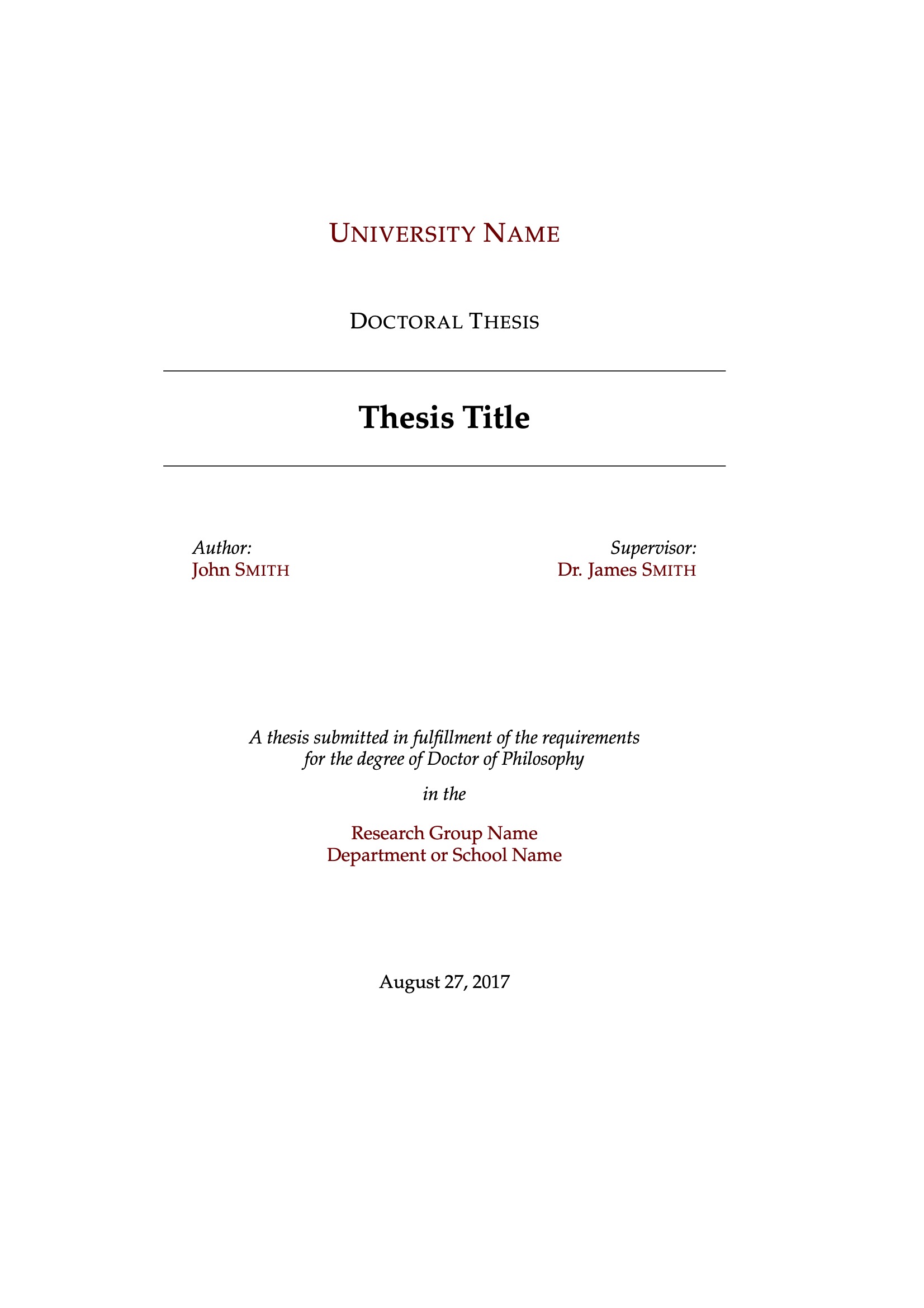 doctorate thesis title