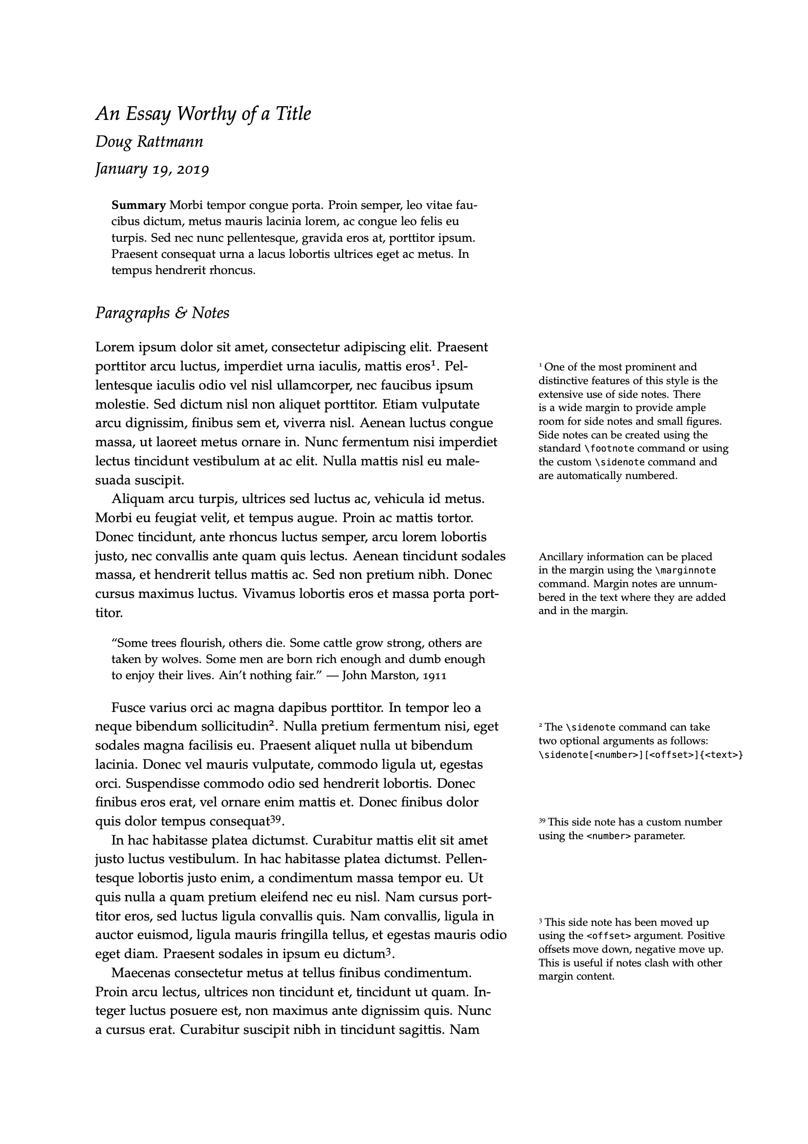 basic essay template latex