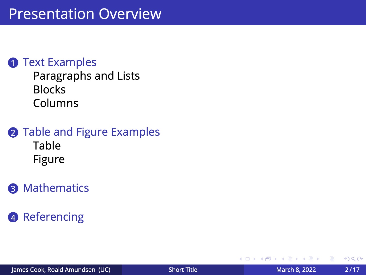 latex presentation template beamer