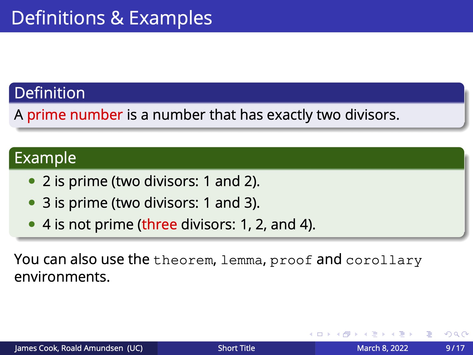 LaTeX Templates Beamer Presentation