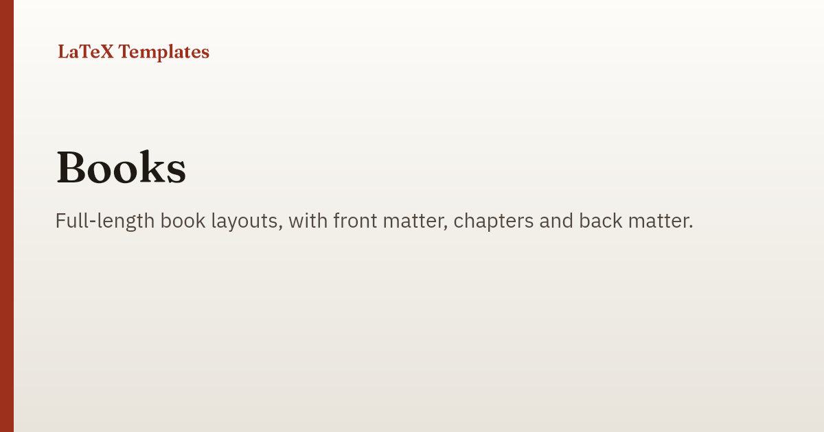 Recto Example Book Books — LaTeX Templates