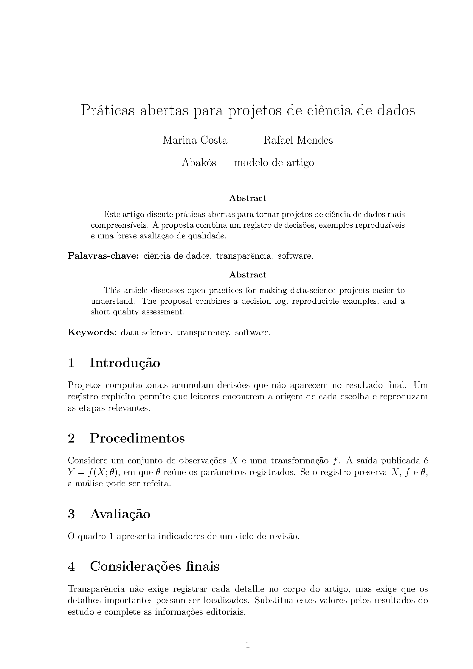 First page of Abakós