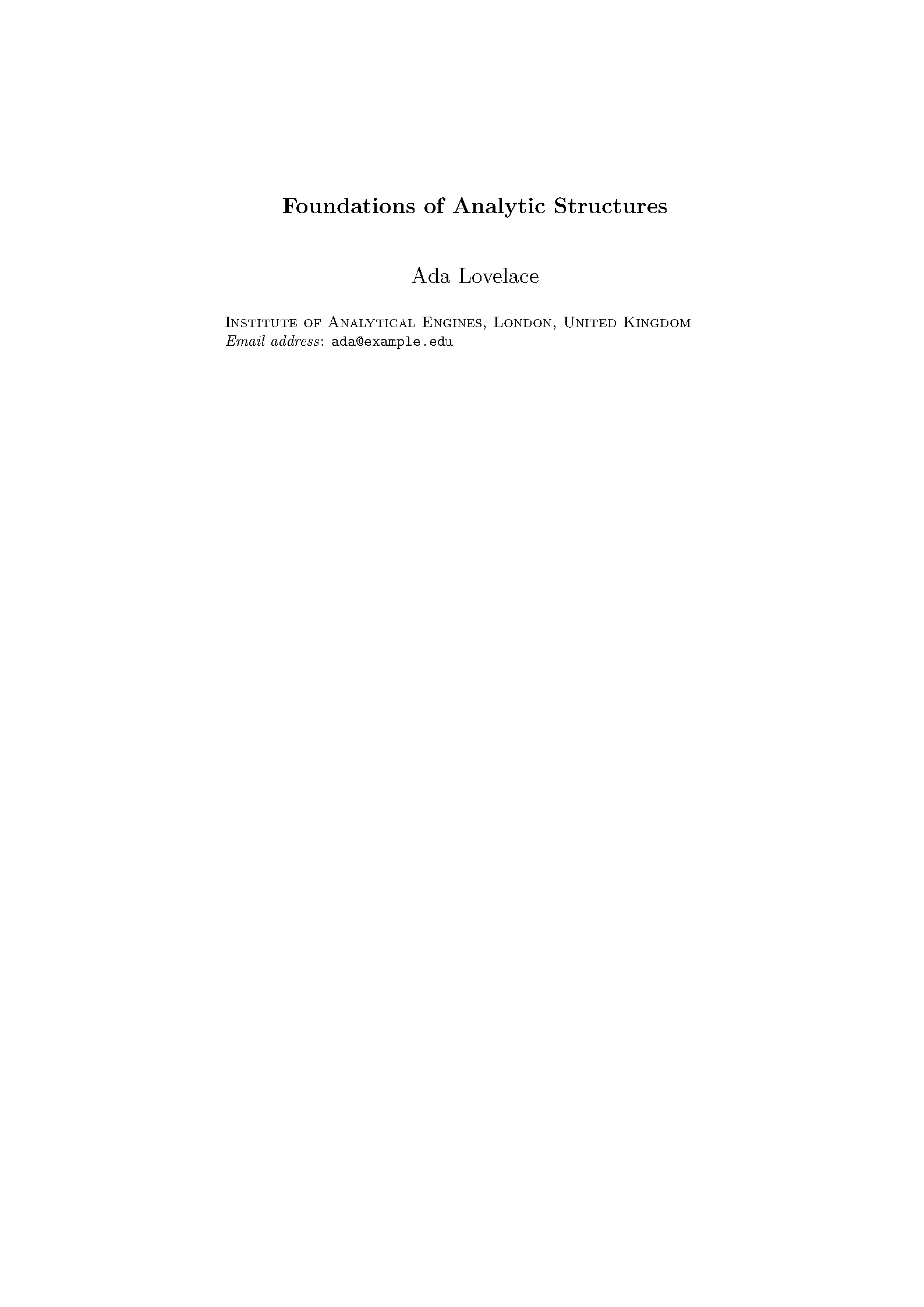 First page of AMS Book