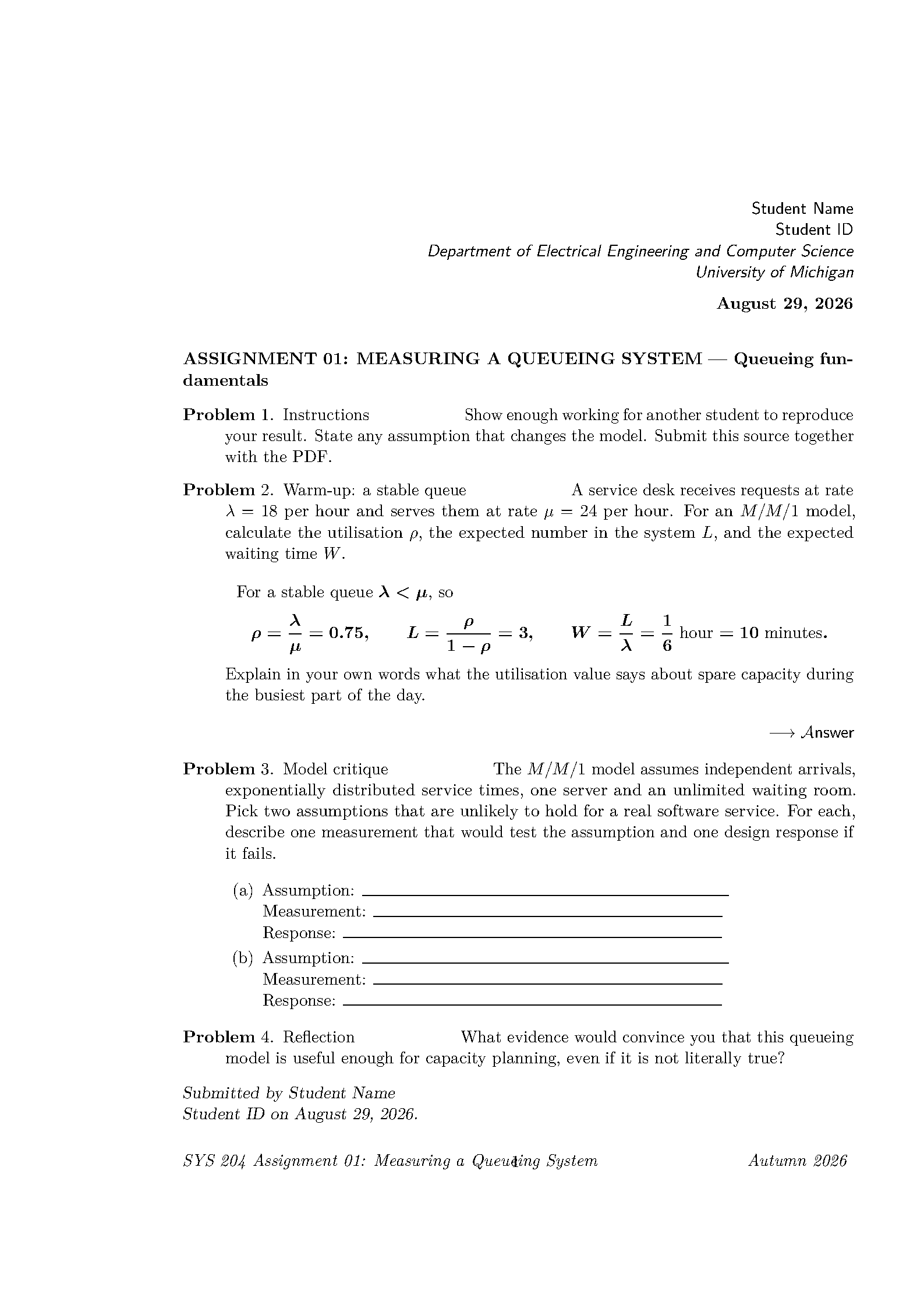First page of Assignment Essay
