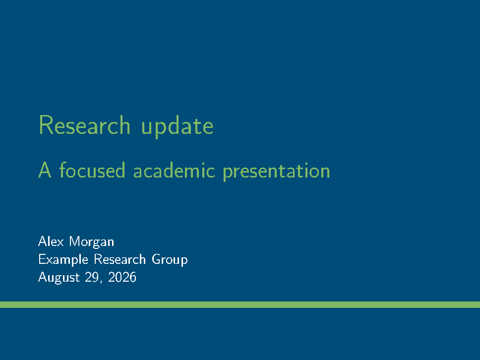 First page of the Nirma Academic Beamer Theme template