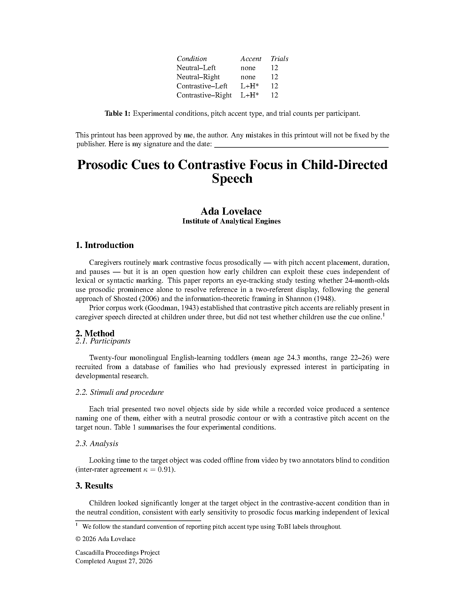 First page of Cascadilla Proceedings Project