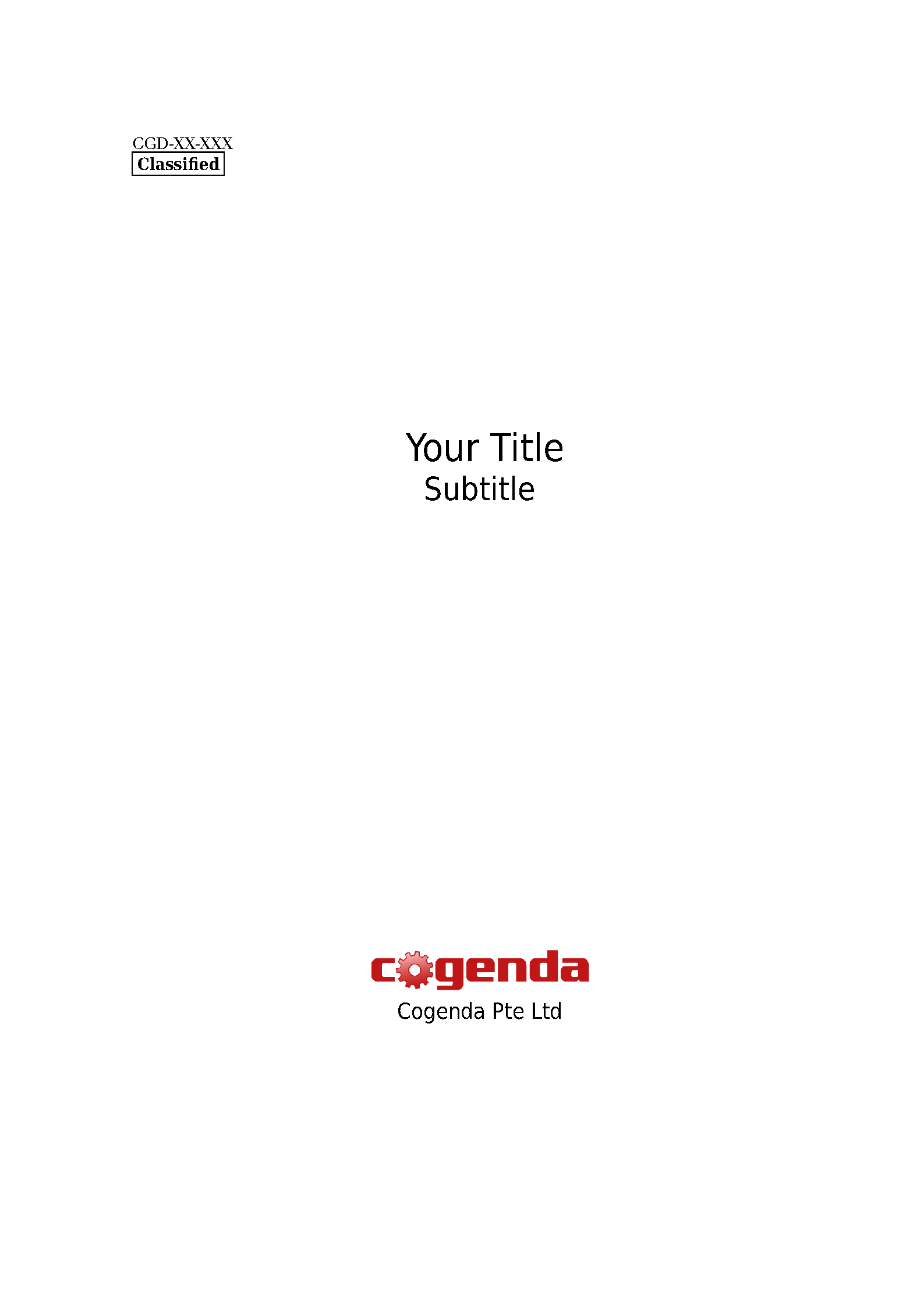 First page of Cogenda Technical Report Templates
