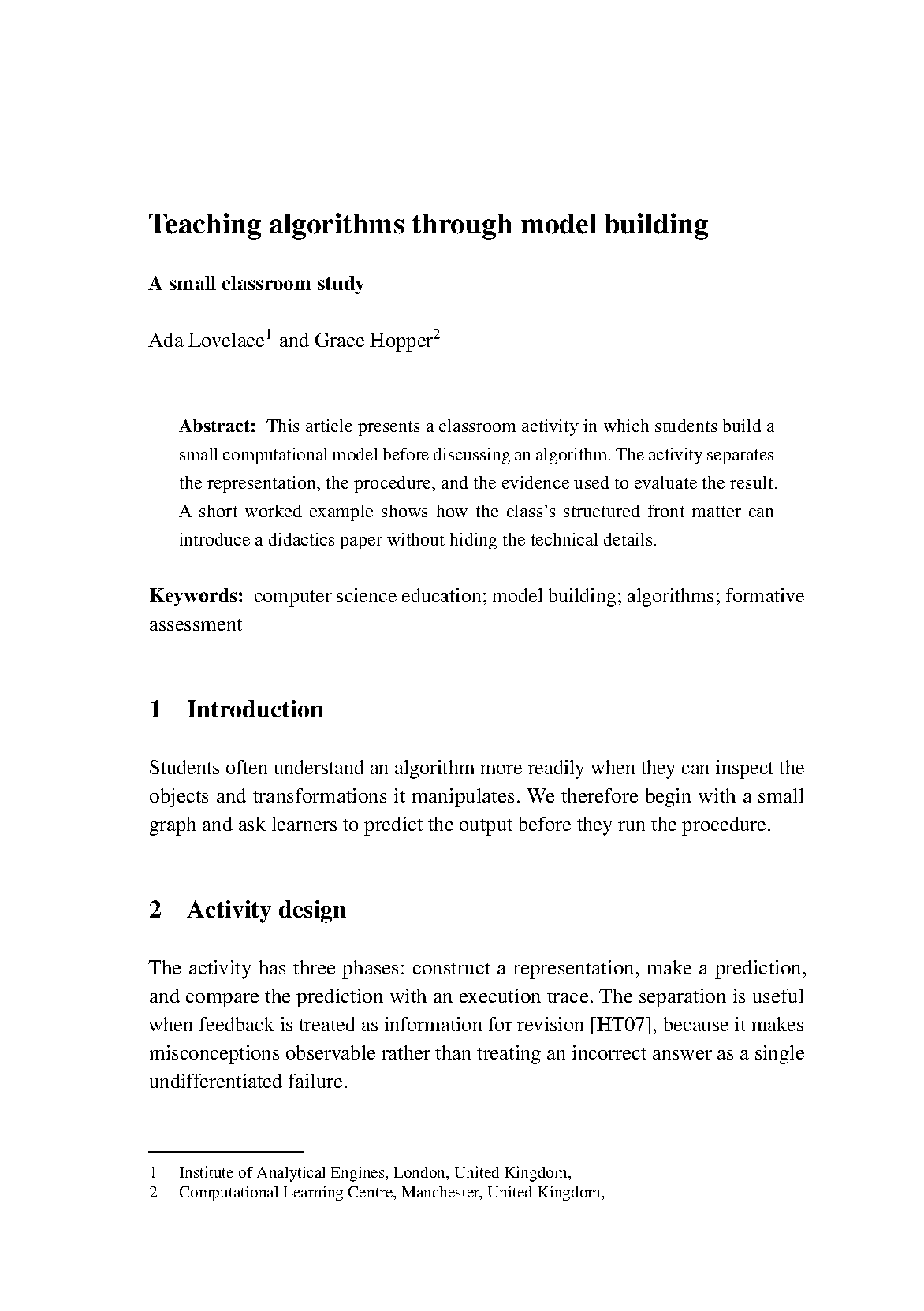 First page of CID Article