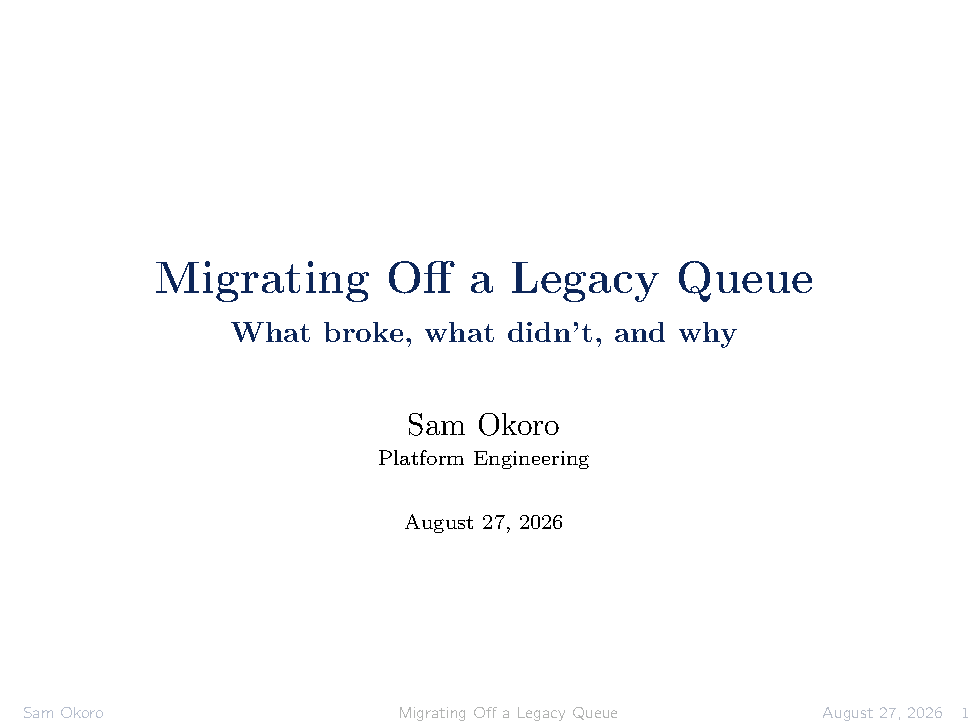 First page of the compiled CleanEasy template
