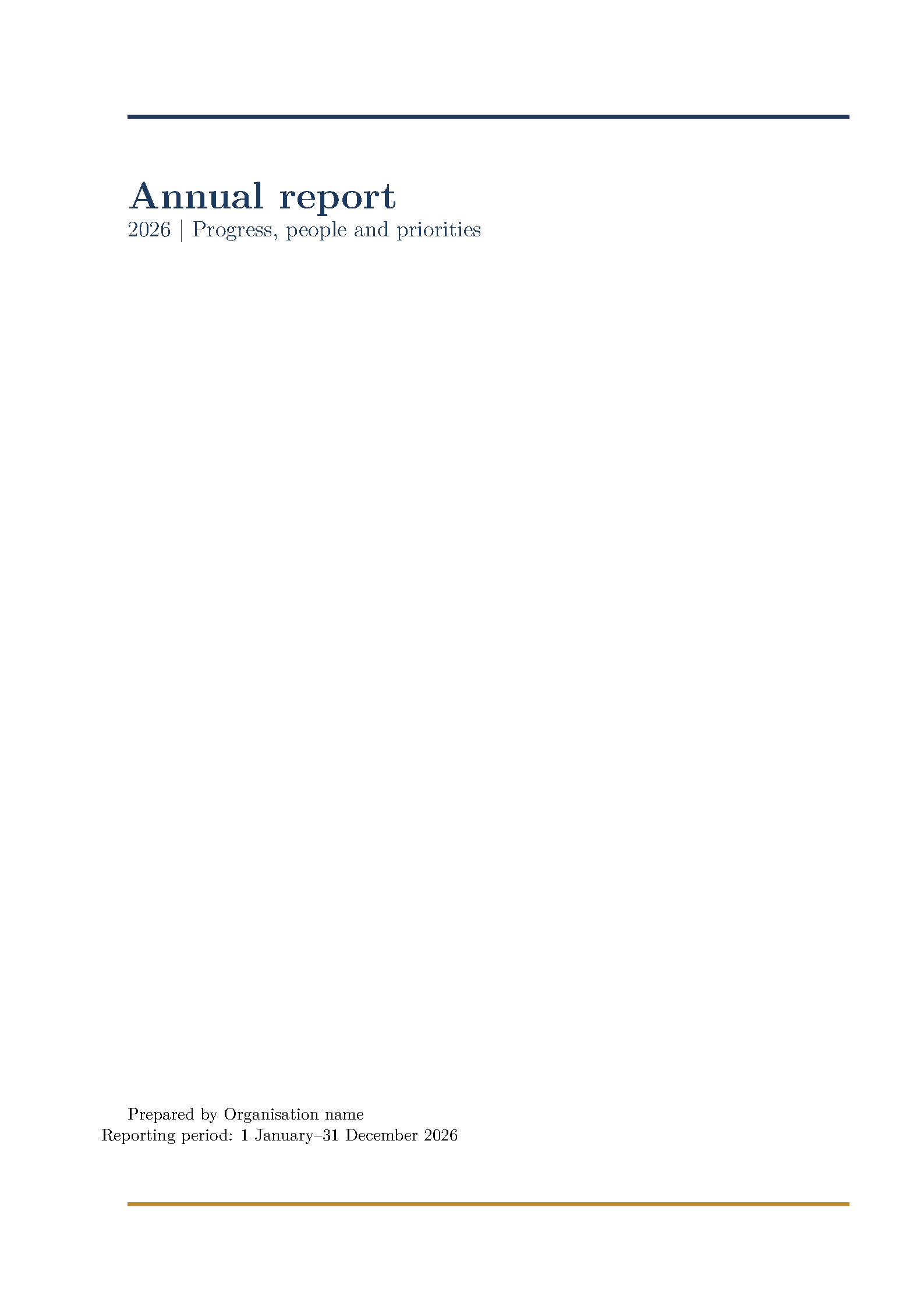 First page of CLF Annual Report
