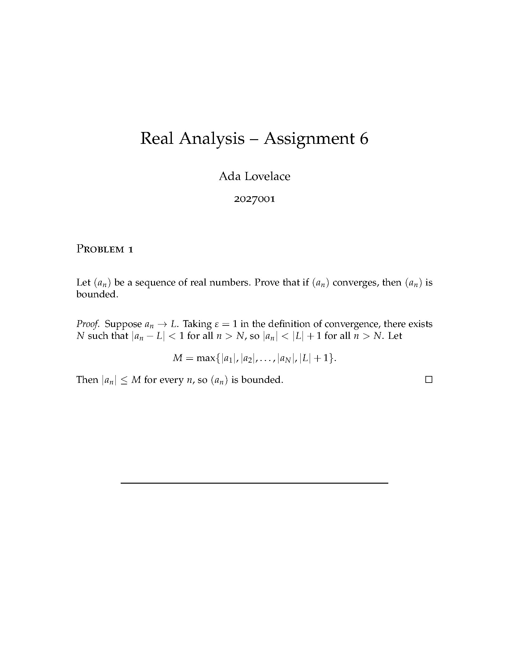 First page of the Colourful Maths Assignment template