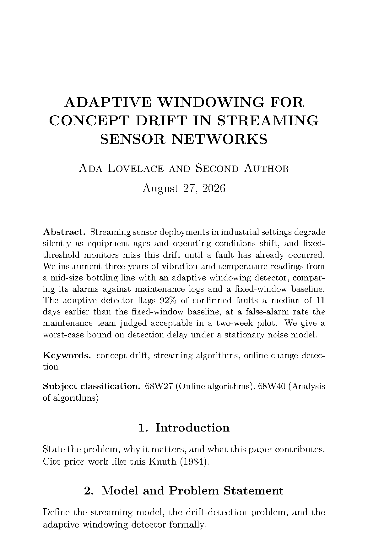 First page of Computational Complexity