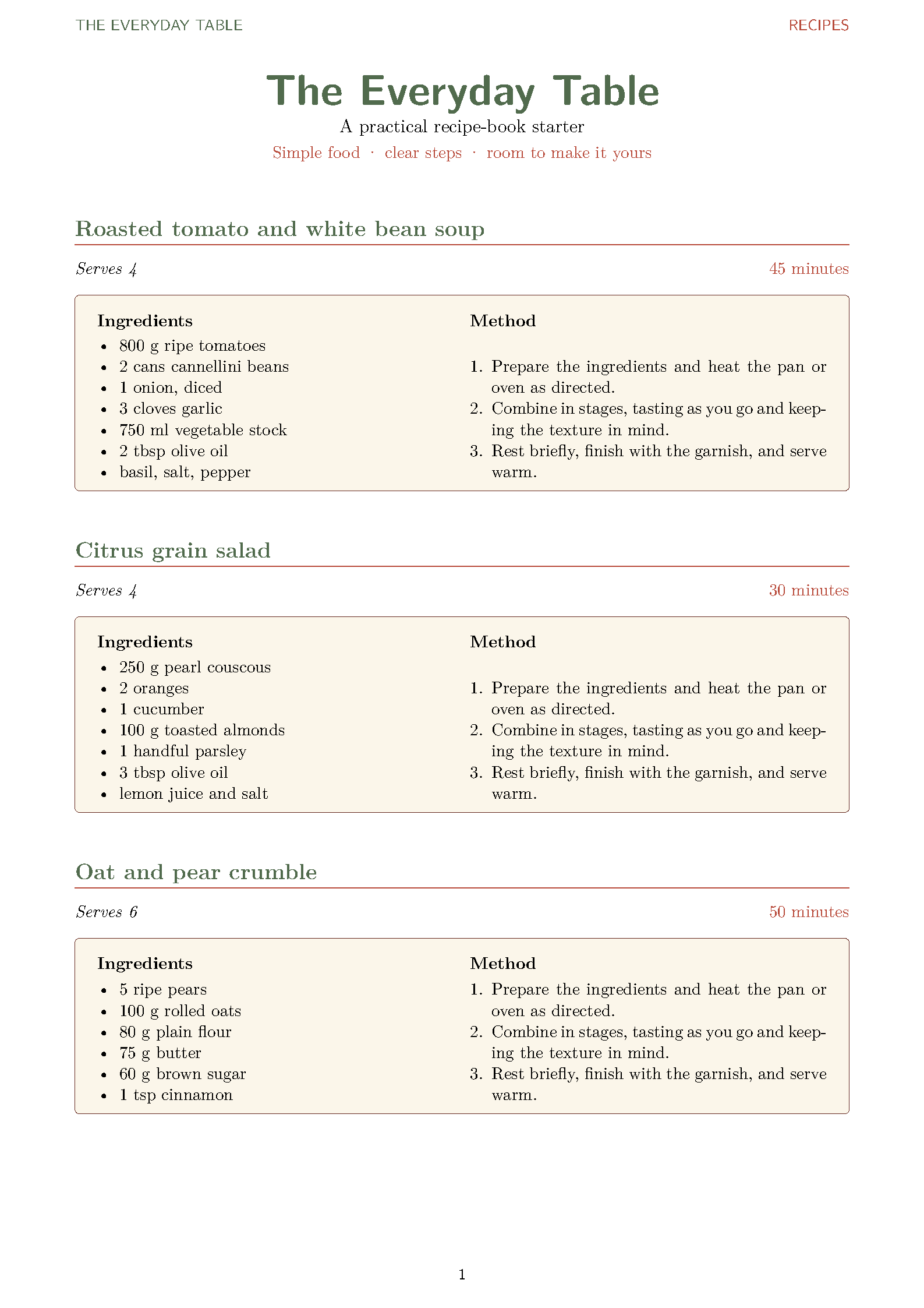 First page of cookybooky