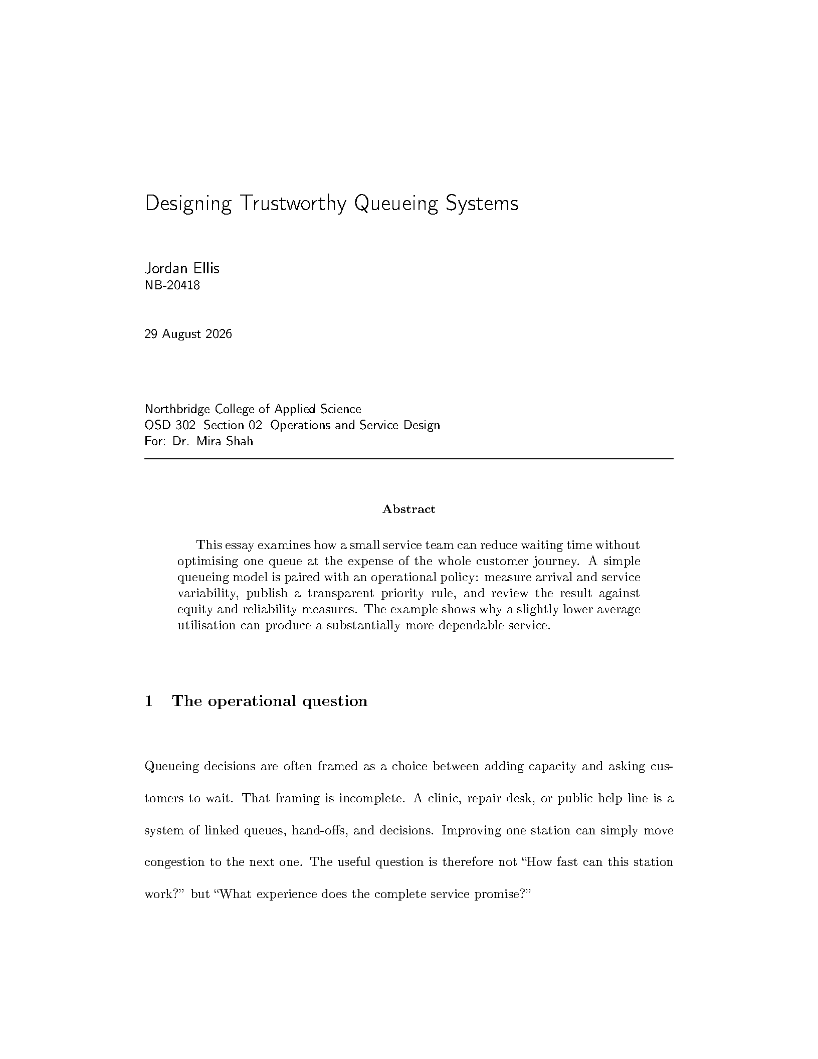 First page of Coursepaper Essay