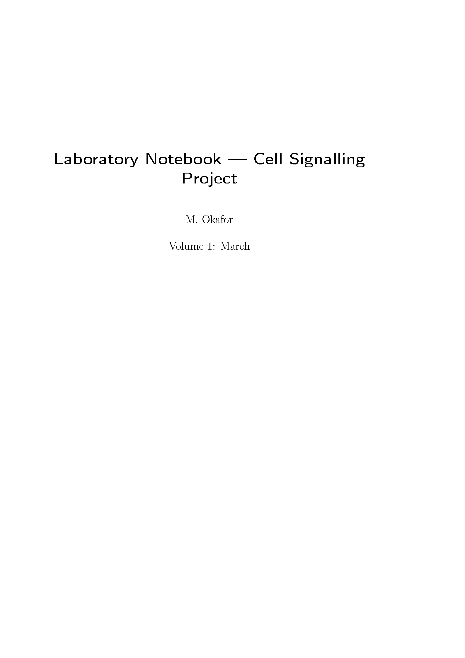 First page of the Daily Laboratory Book template