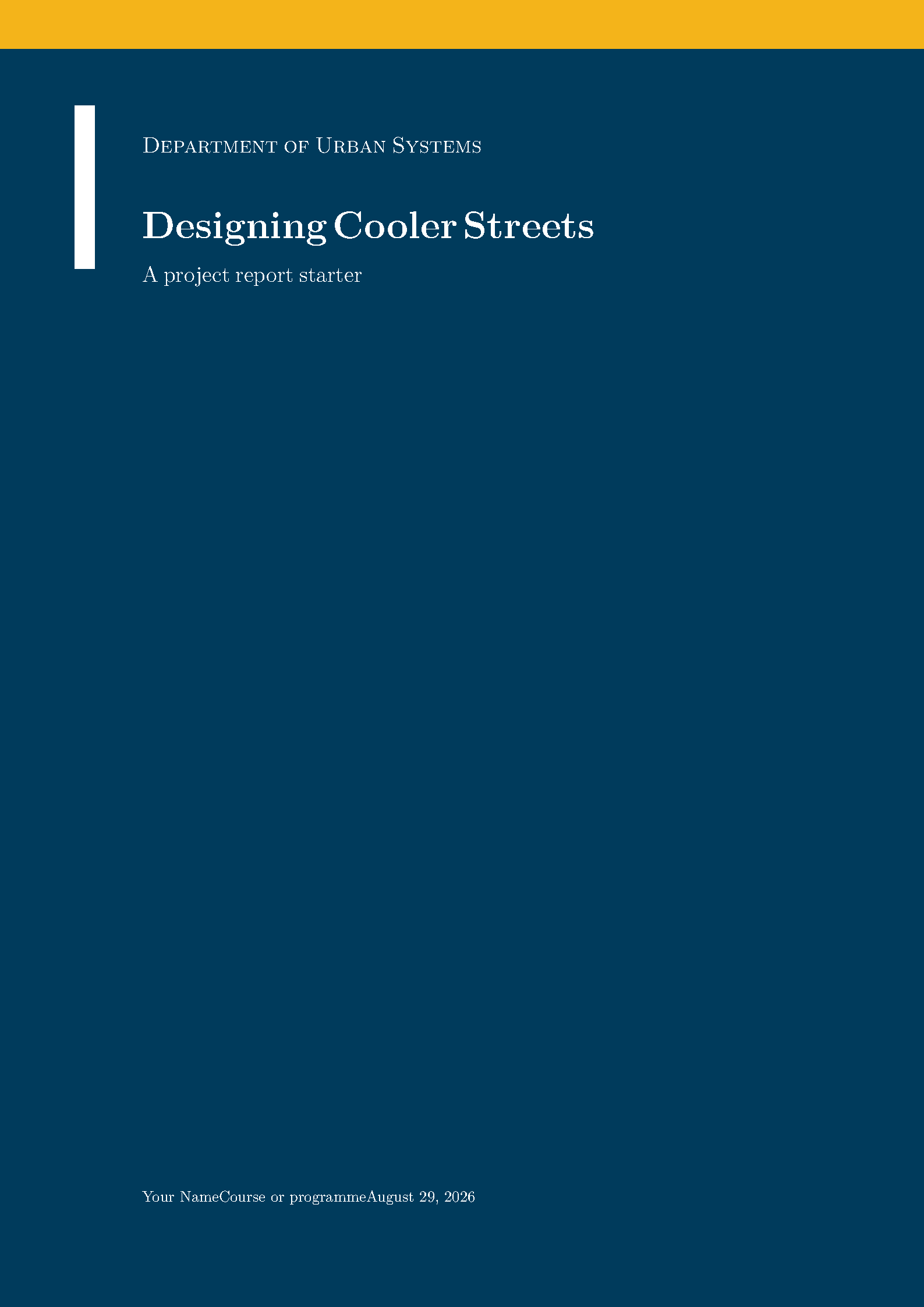 First page of the Dortmund Title Page Starter template