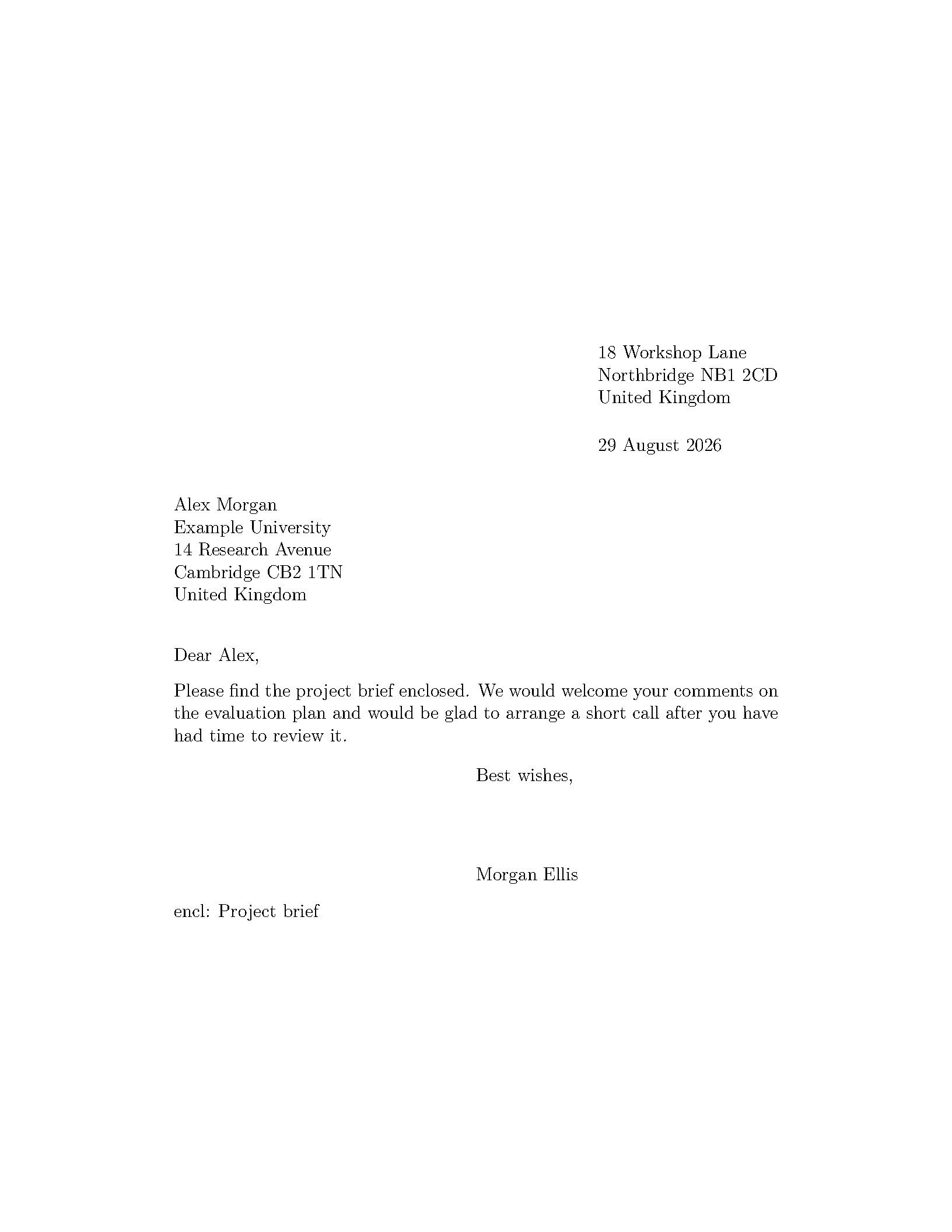 First page of the EnvLab Envelope and Mailing Label template