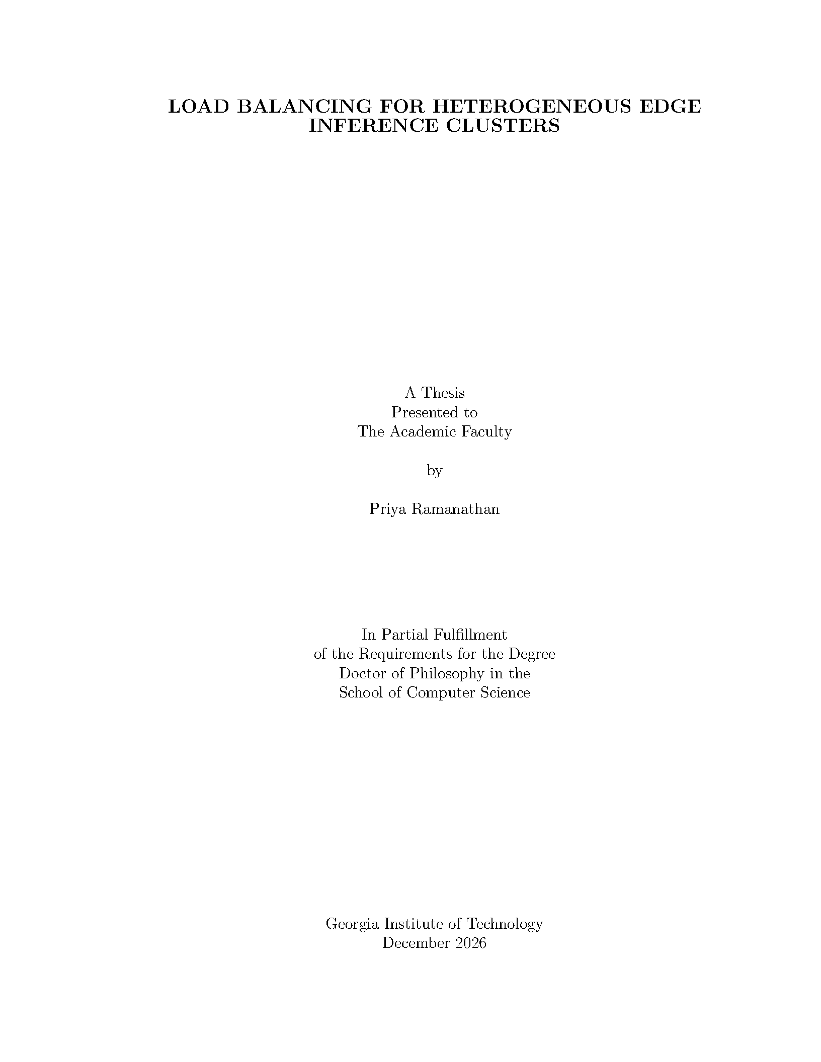 First page of Georgia Tech Thesis
