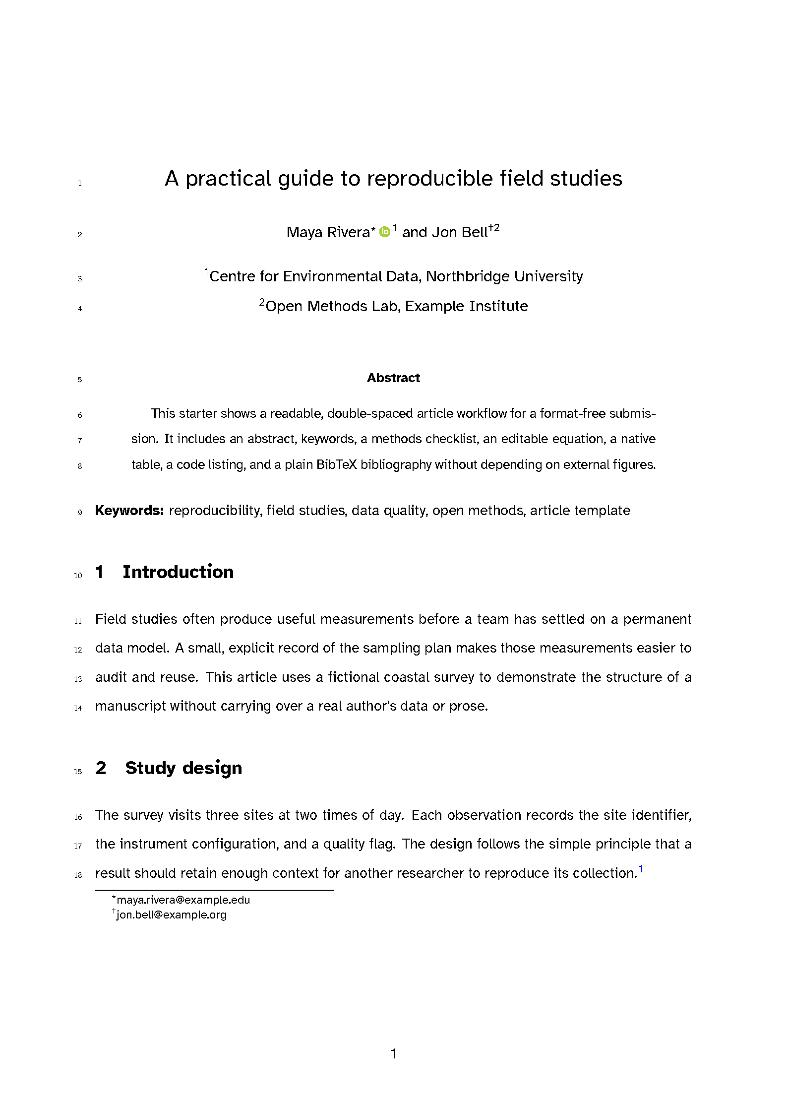 First page of getwriting Journal Article