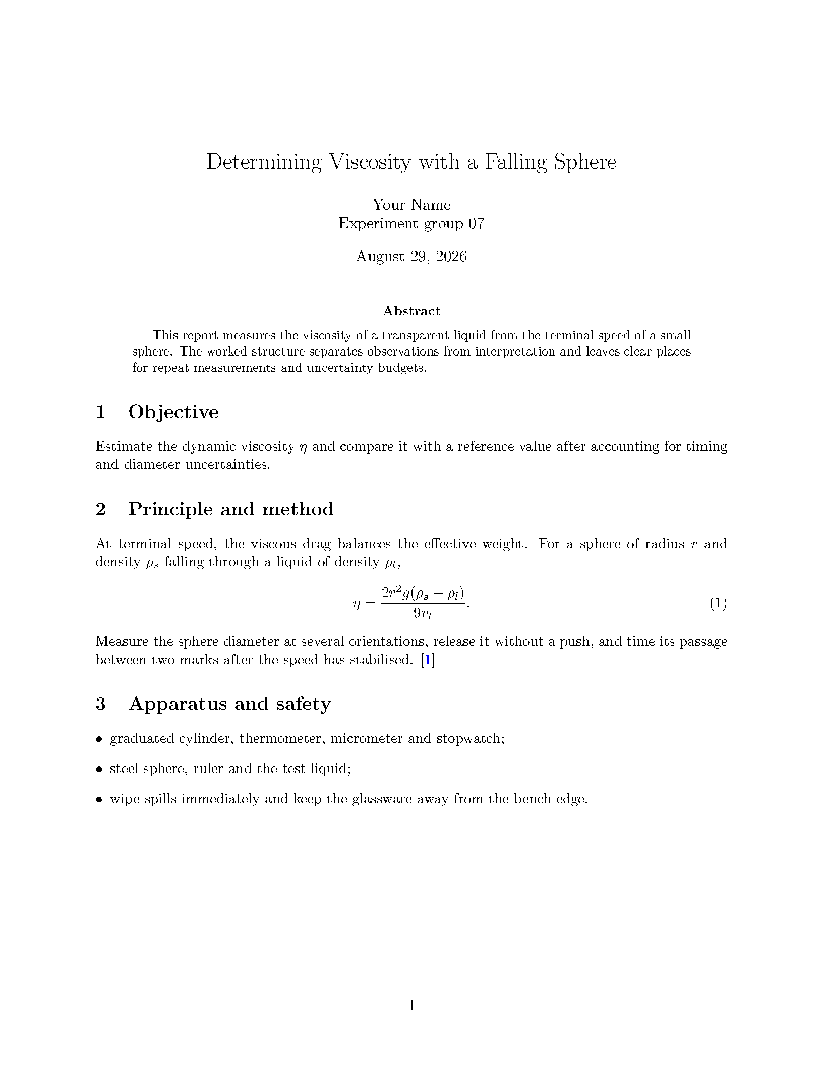 First page of HIT Report