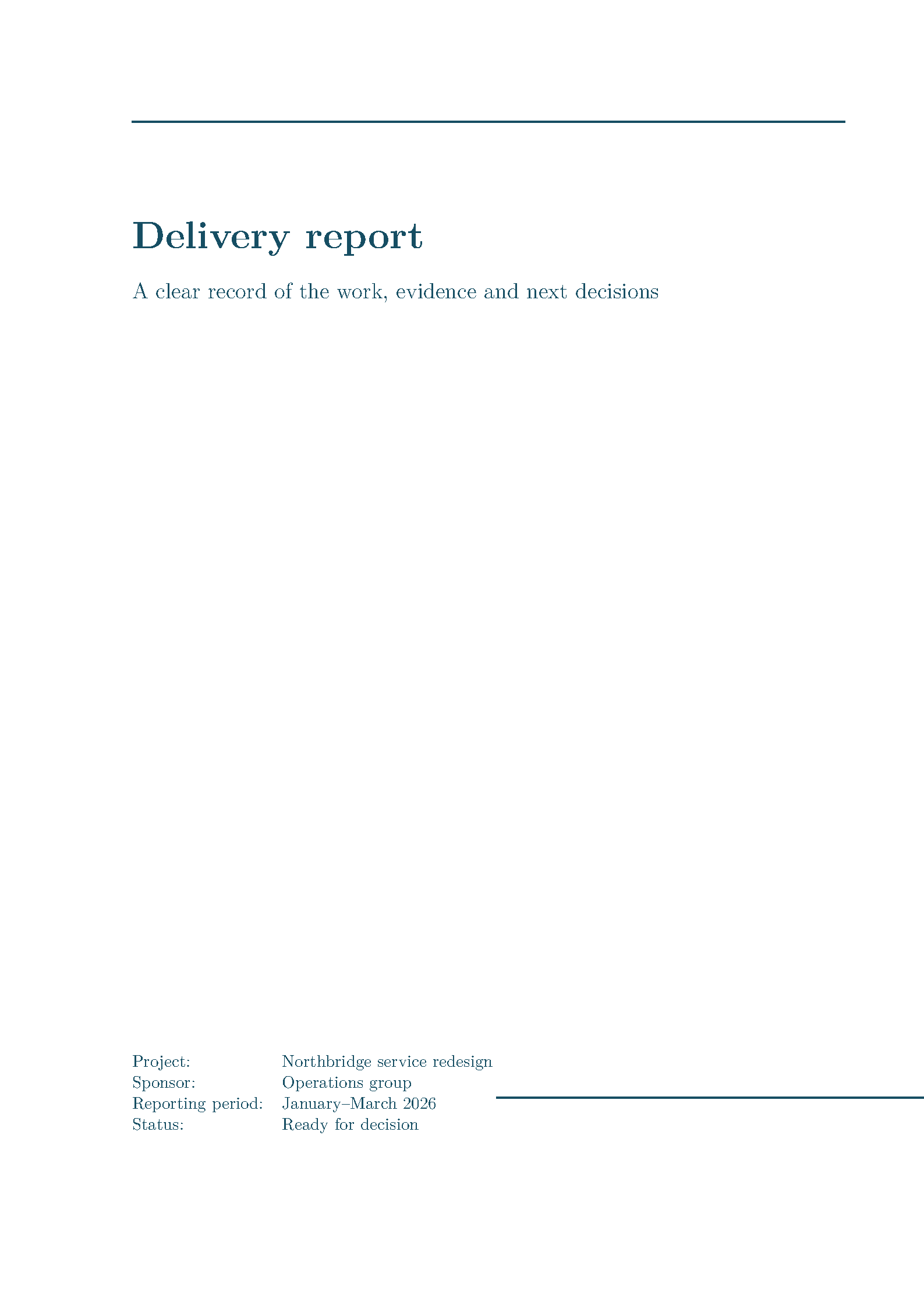 First page of Informe Project Report