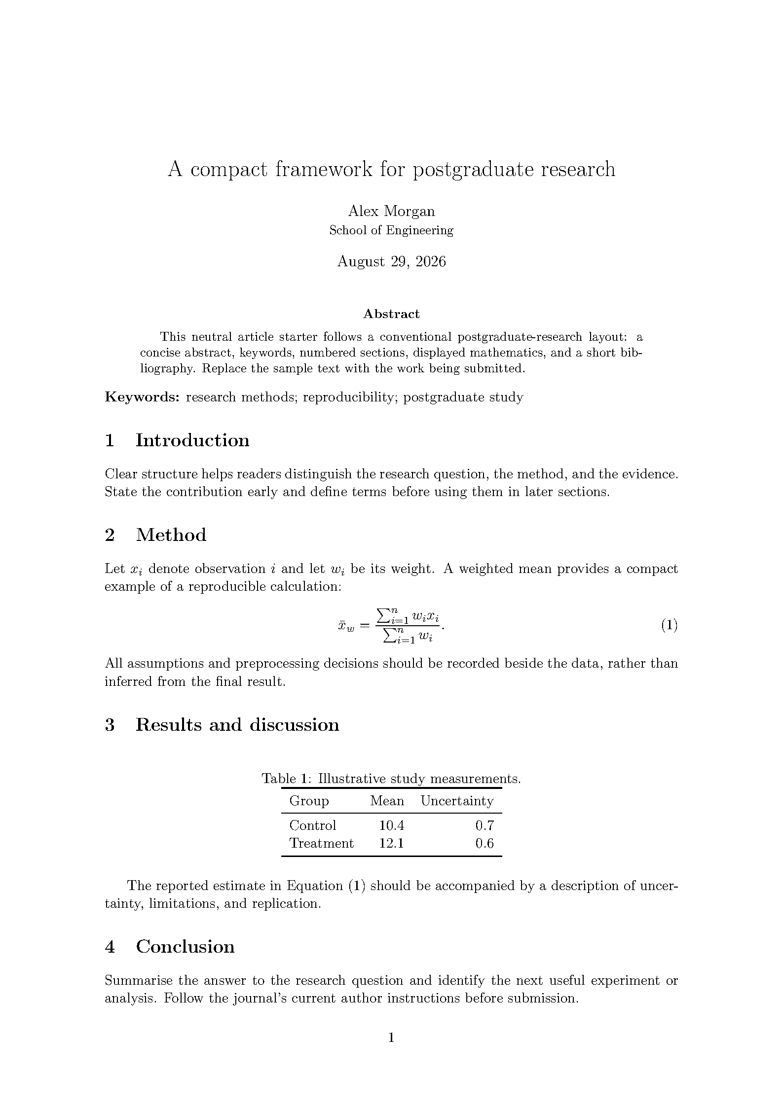 First page of Journal of Australian Postgraduate Research Article