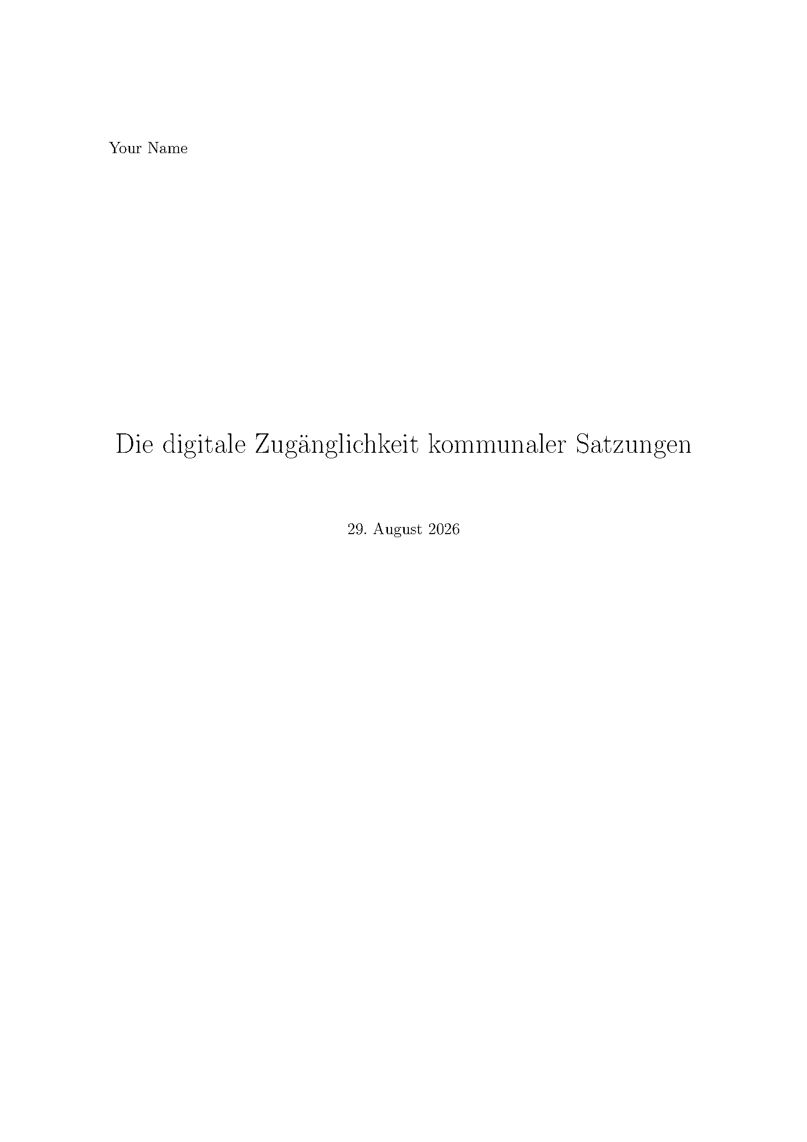 First page of jura German Legal Term Paper