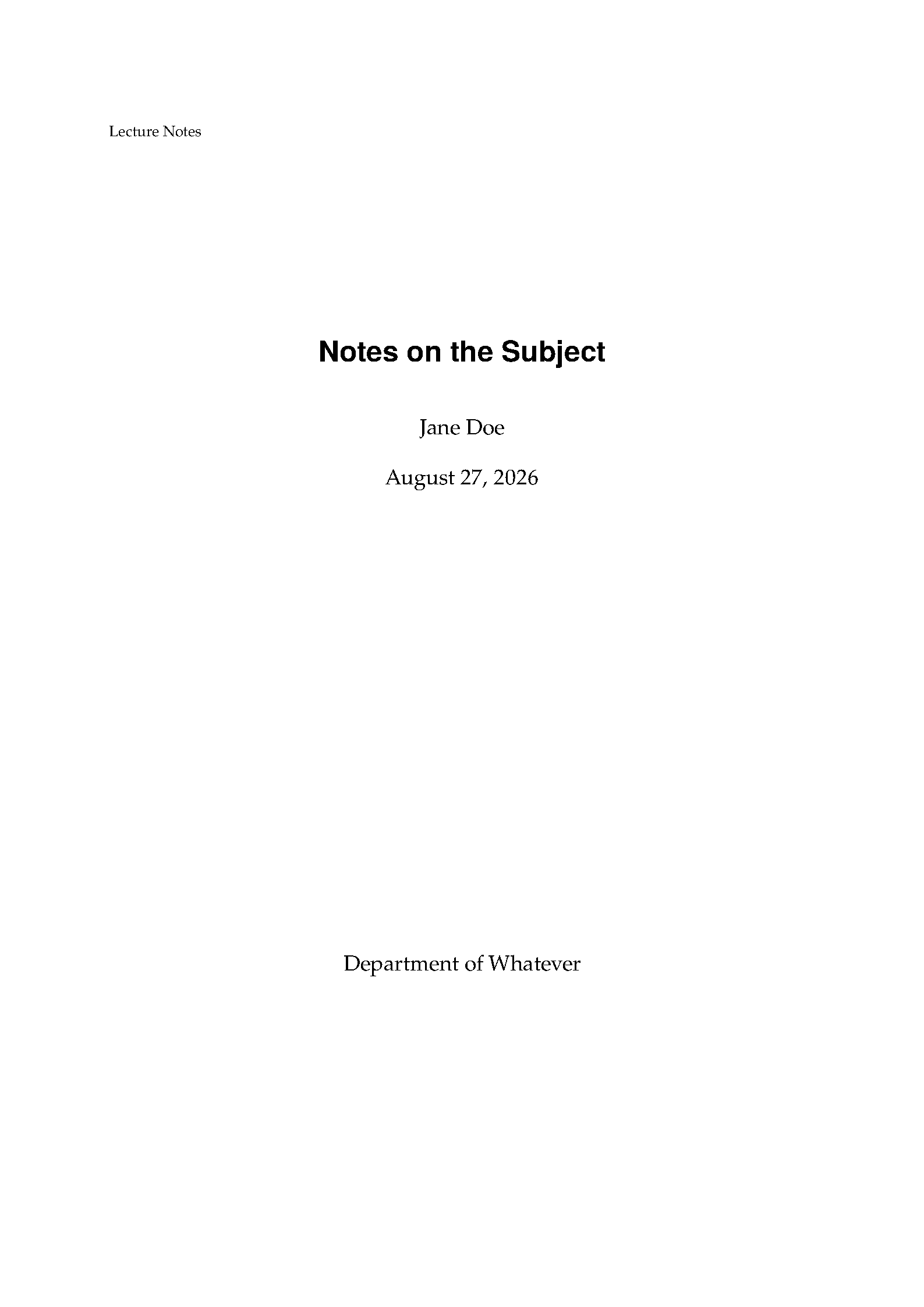 First page of the compiled Kaobook template