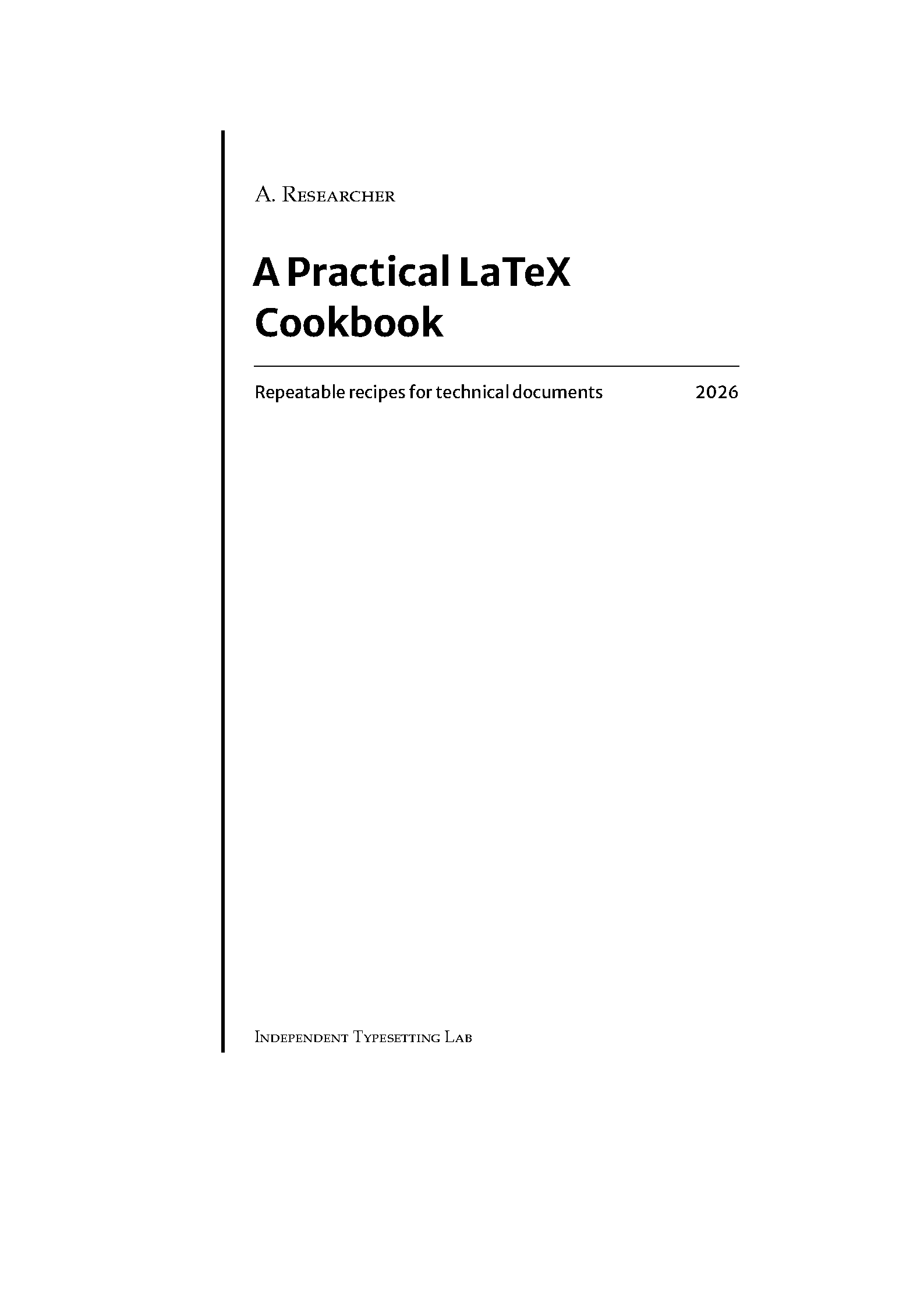 First page of LaTeX Cookbook
