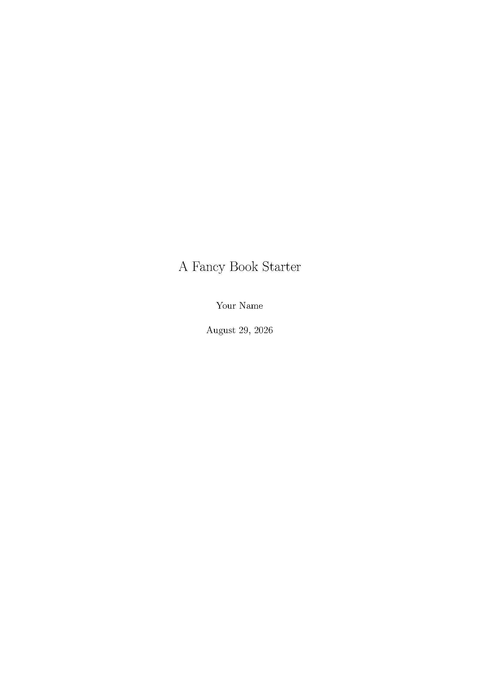 First page of LaTeX Fancy Book