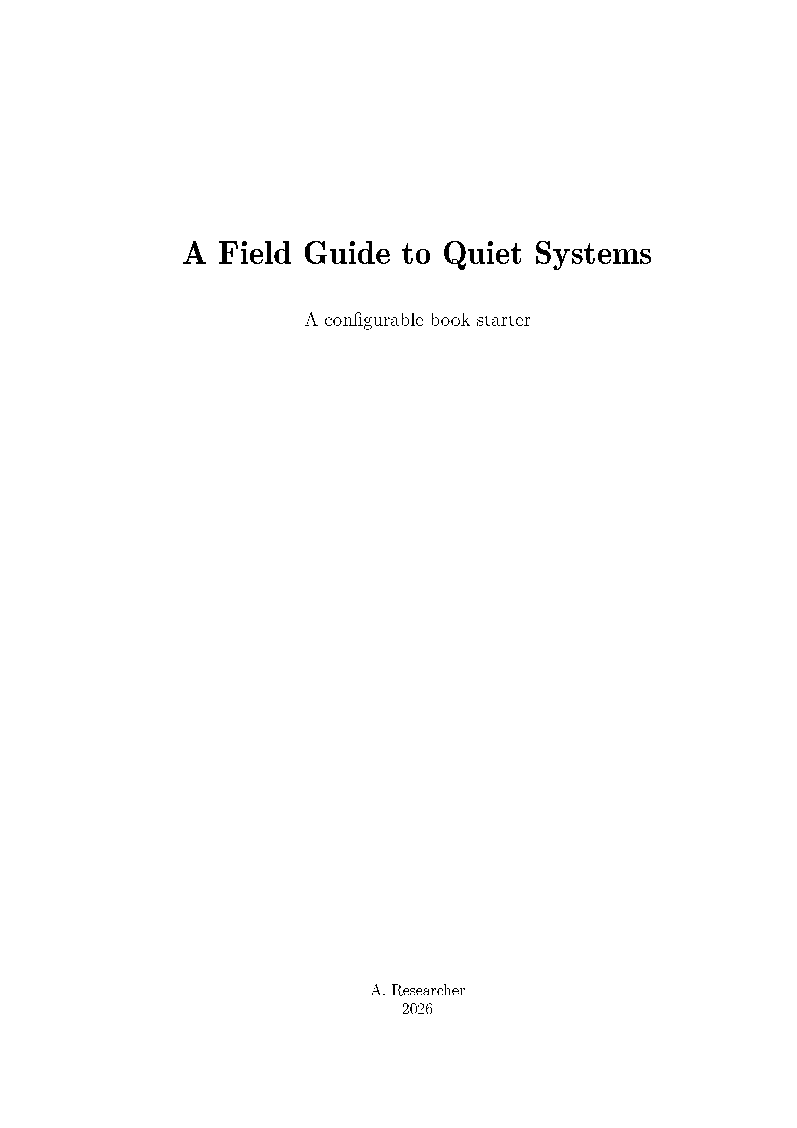 First page of LaTeX Theme4PDF Book