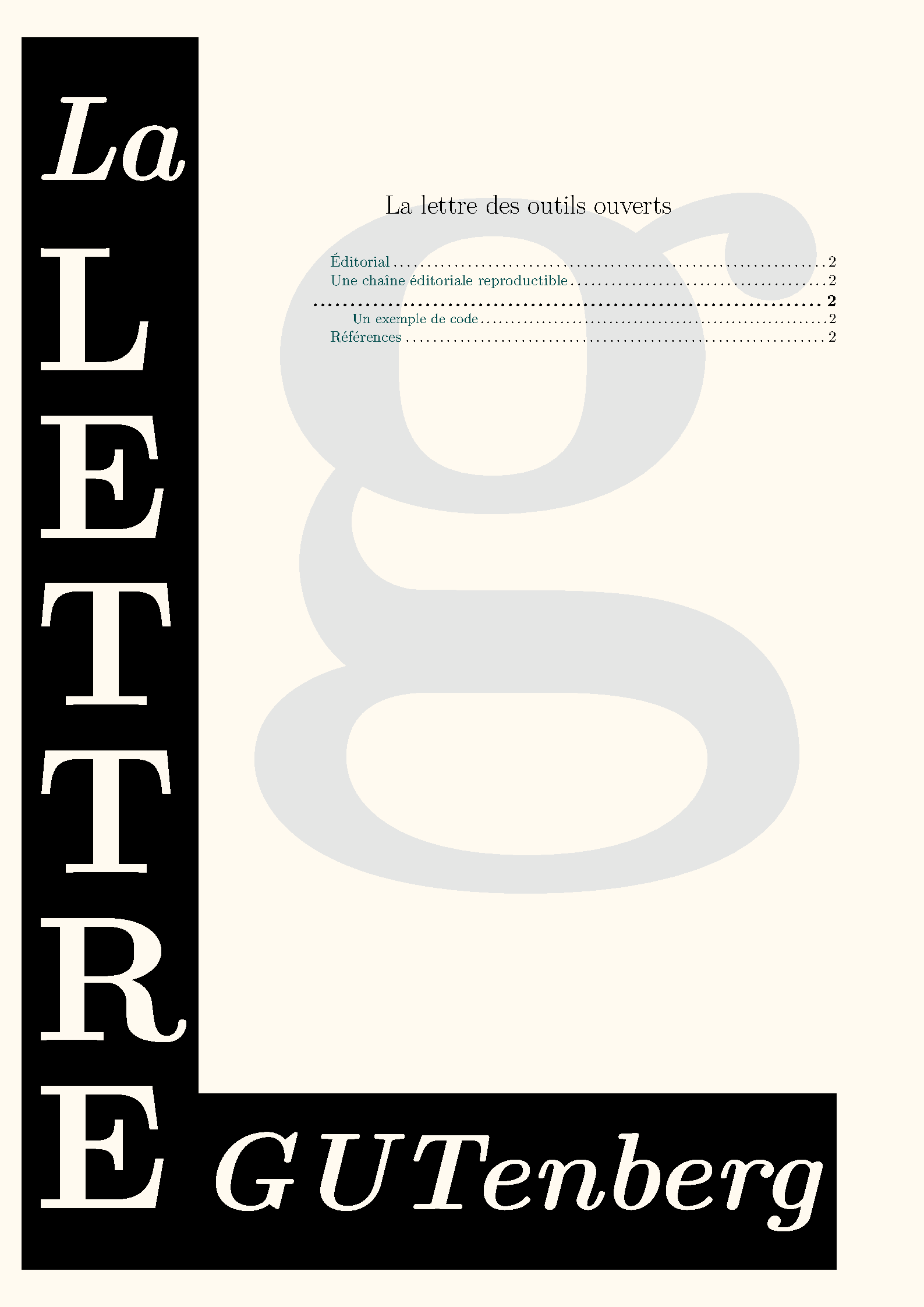 First page of the letgut Newsletter template