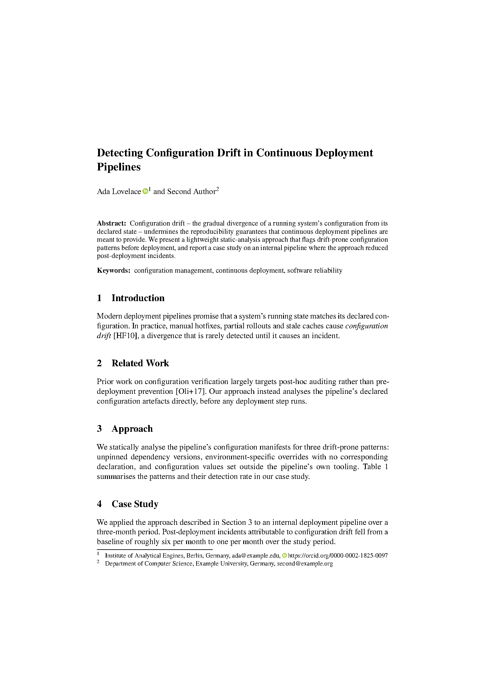 First page of Lecture Notes in Informatics (LNI)