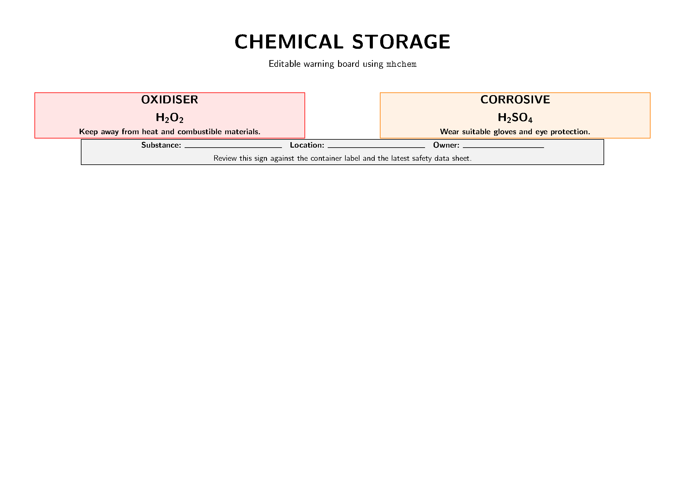 First page of mhchem Chemical Warning Signs