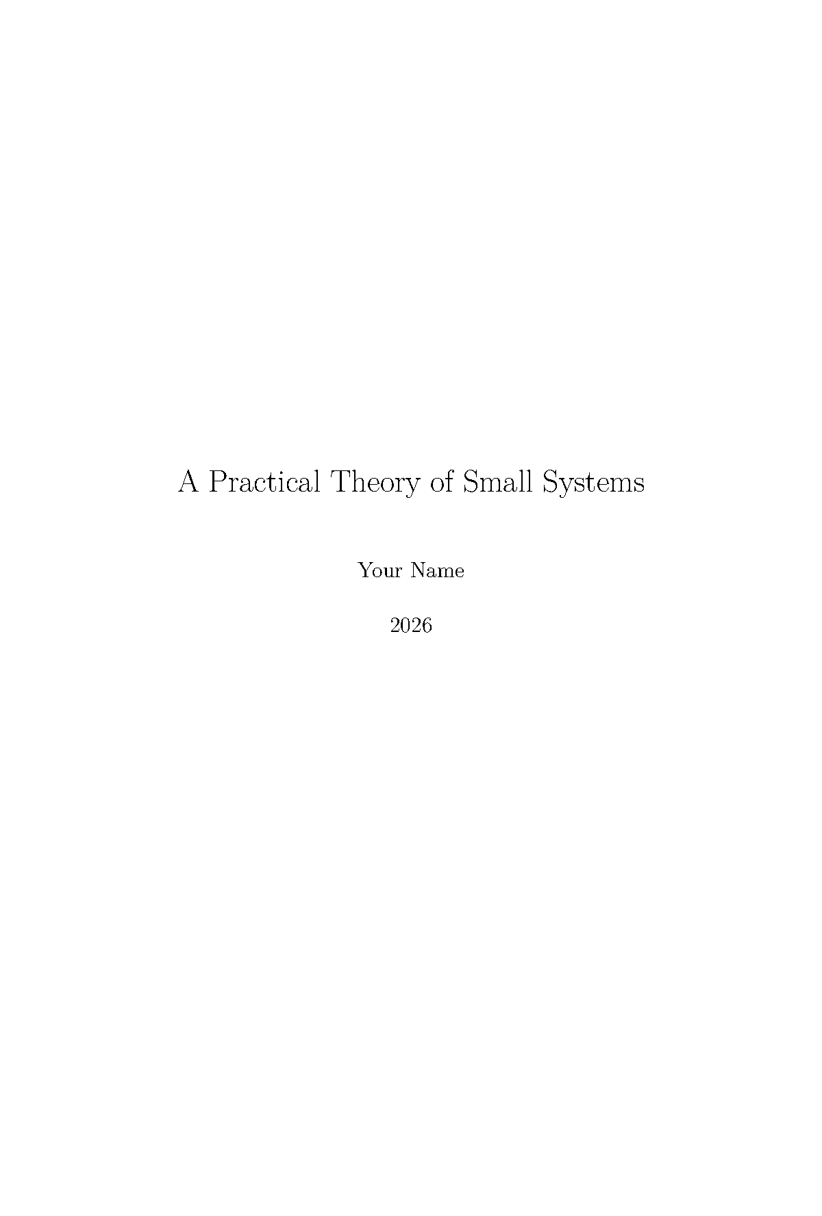 First page of Minimalist Academic Book