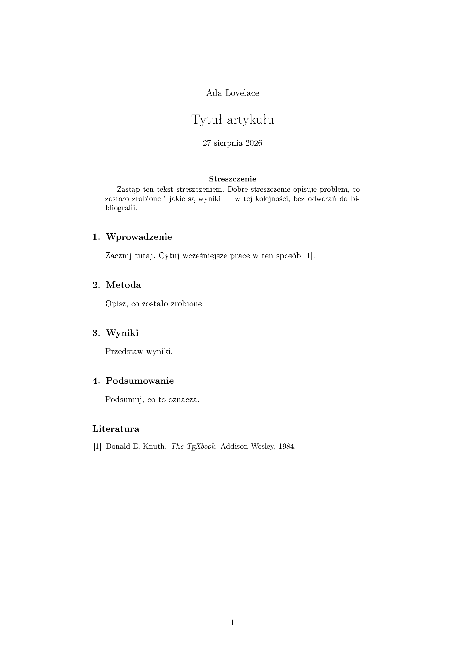 First page of mwart Polish Article