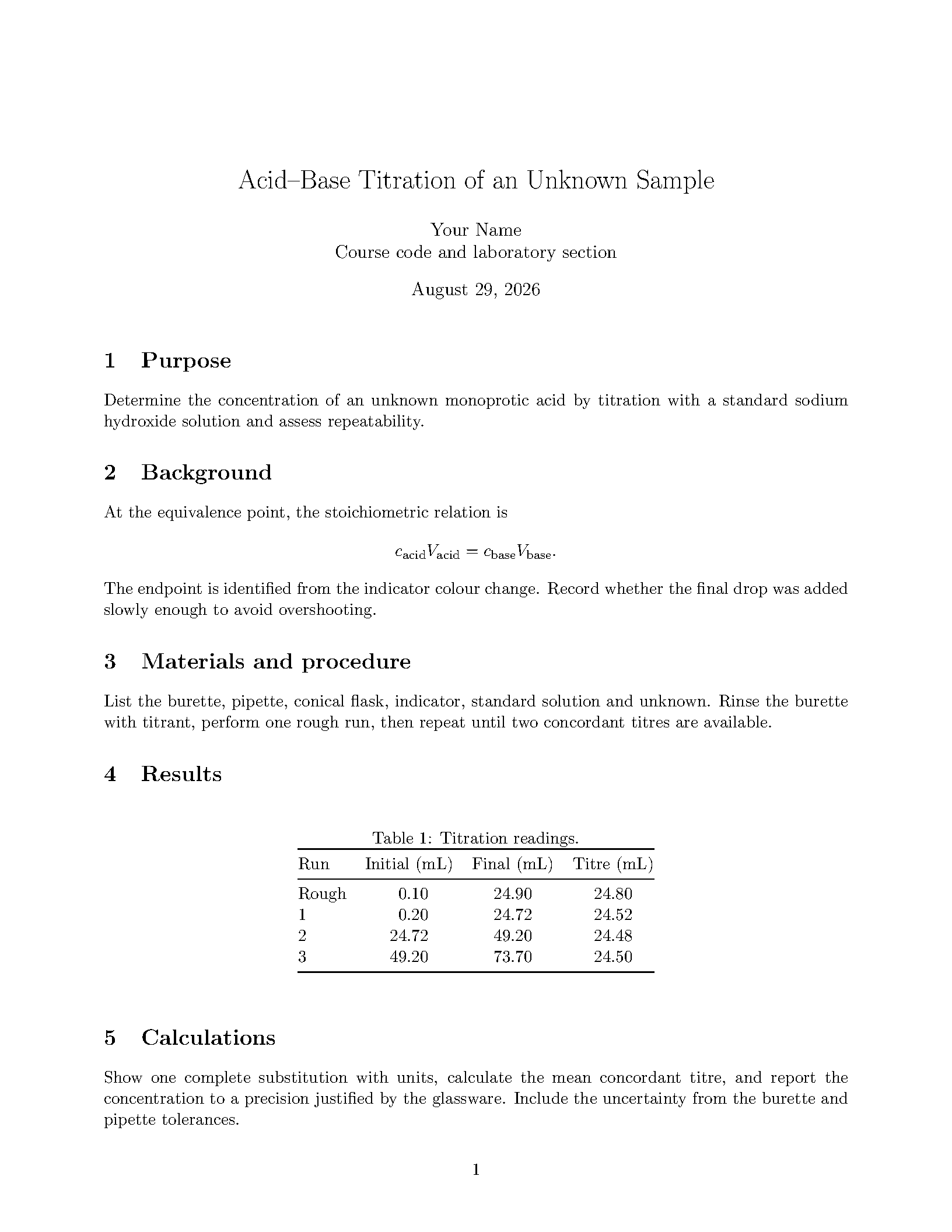 First page of Nankai Laboratory Report