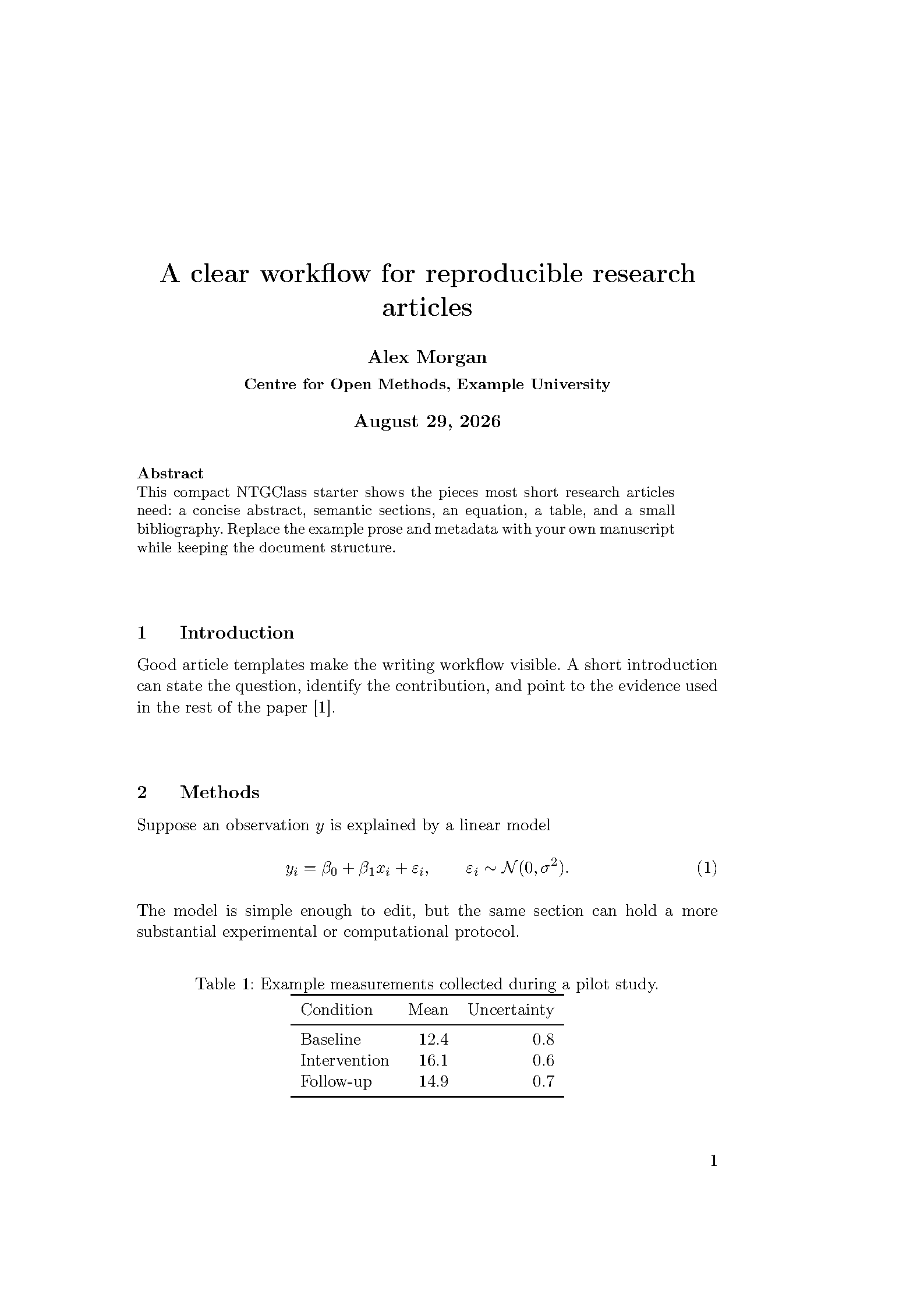 First page of NTGClass Article