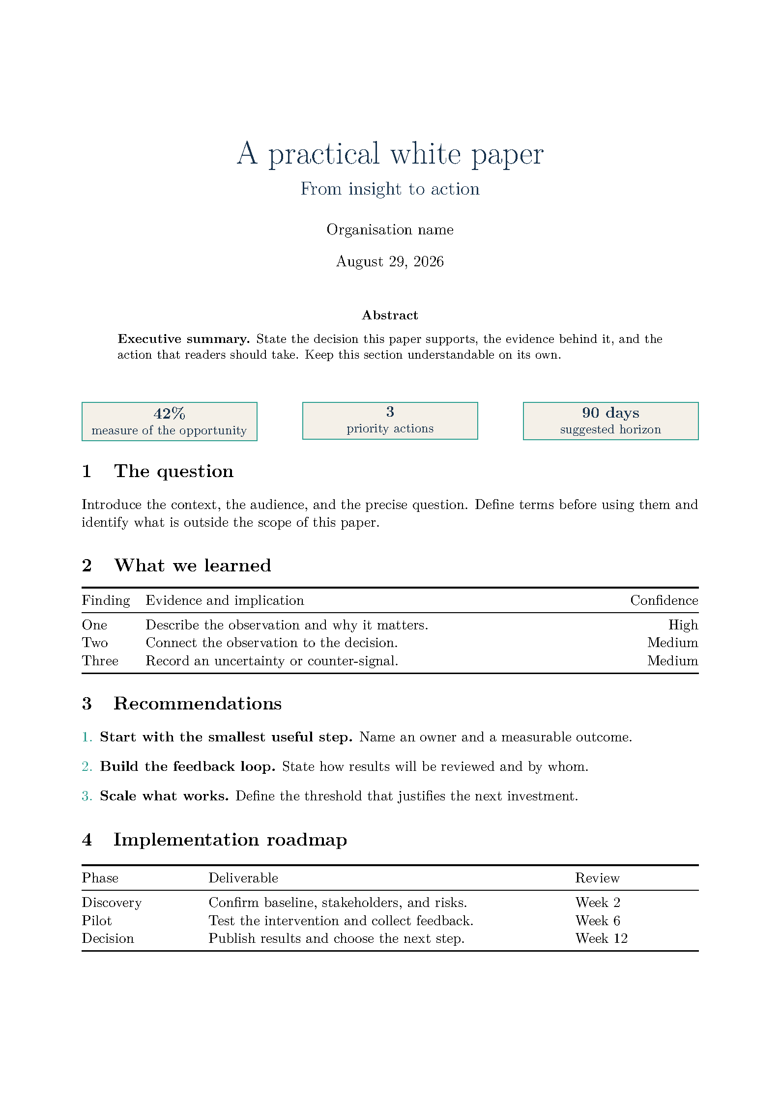First page of Octree White Paper
