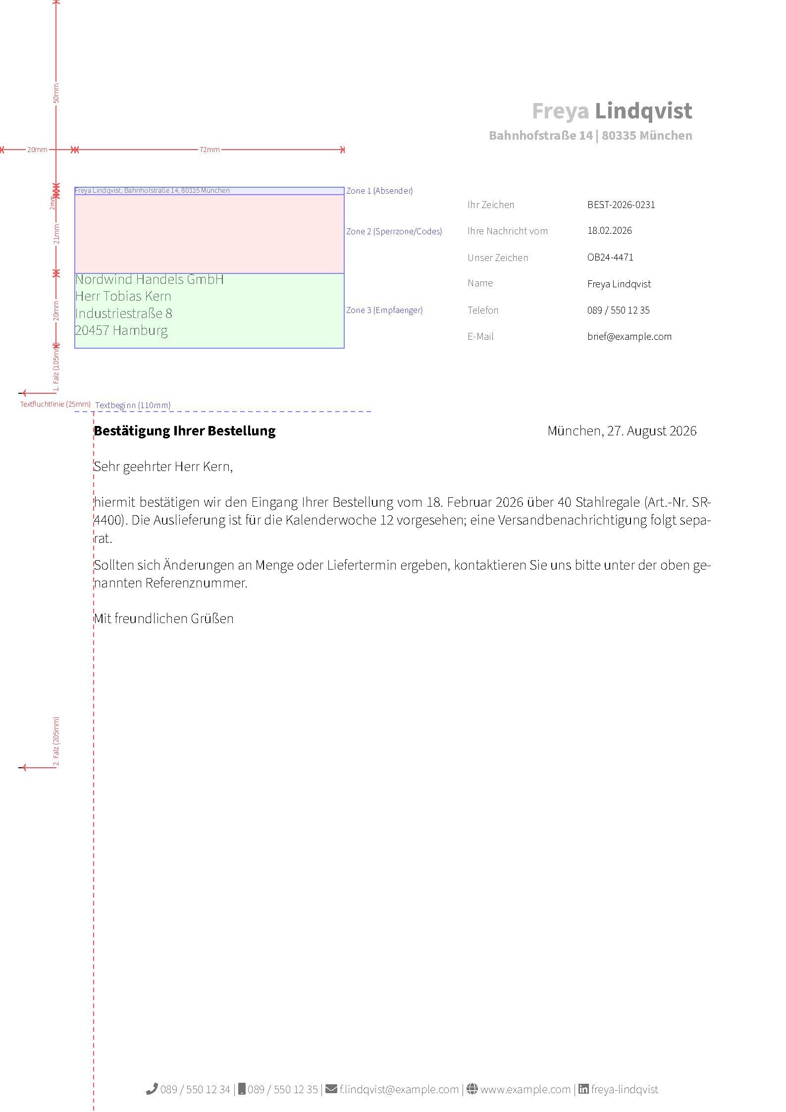 First page of the OnlineBrief24 Letter template