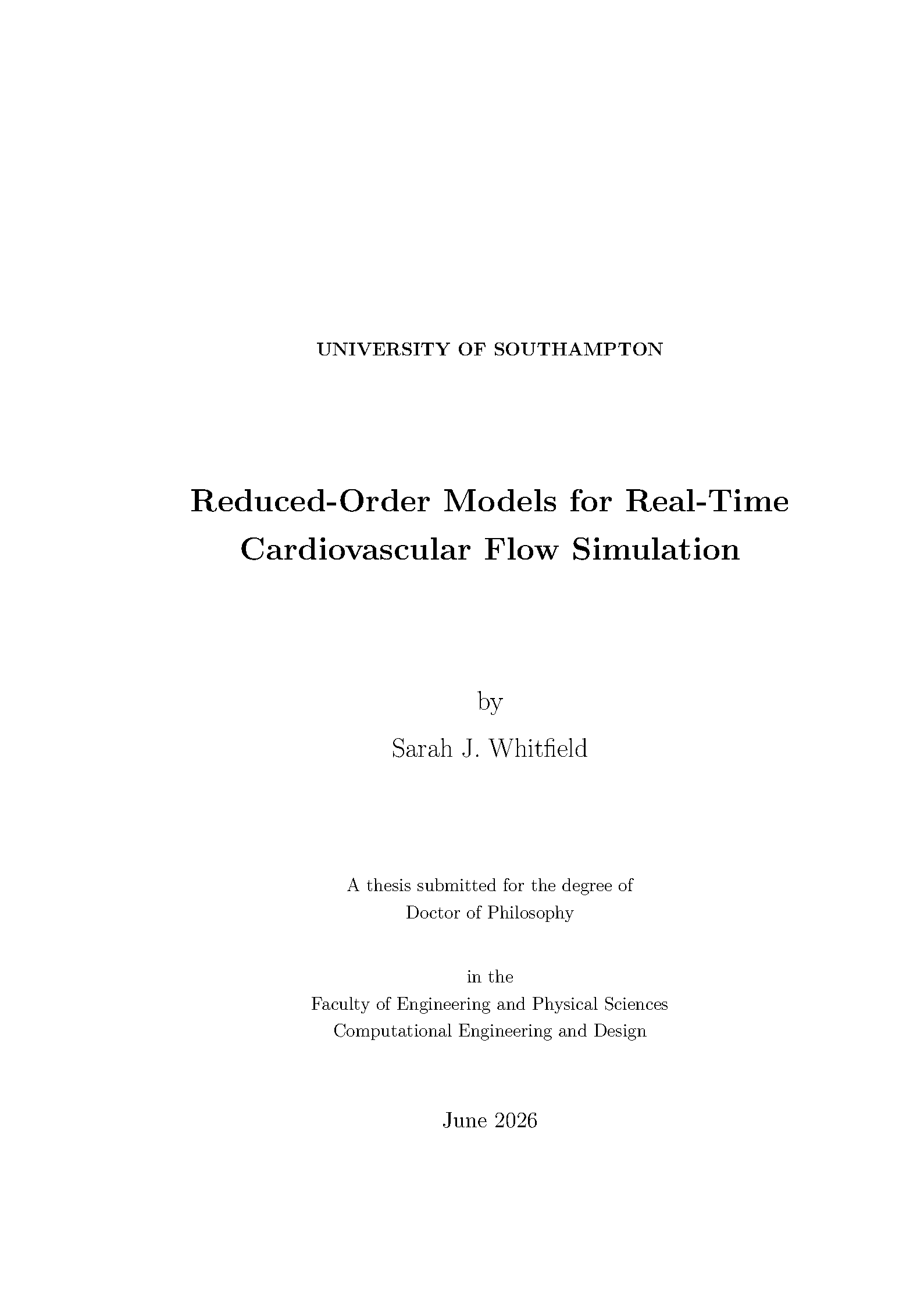 First page of PhD Thesis (Southampton)