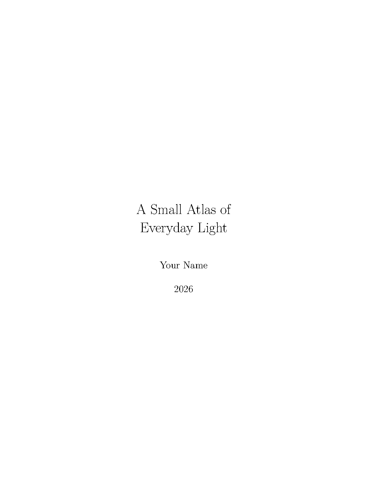 First page of Photo Book