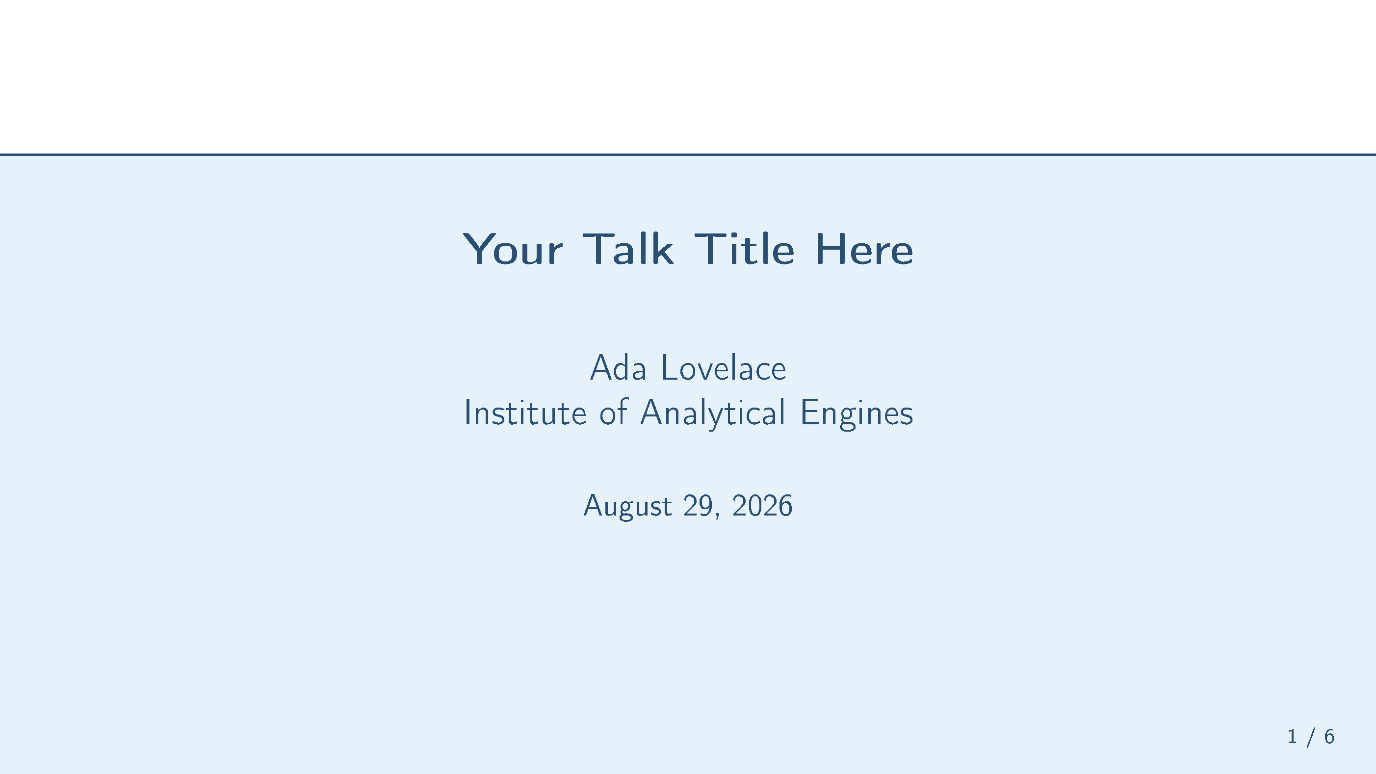 First page of the Powerdot Presentation template
