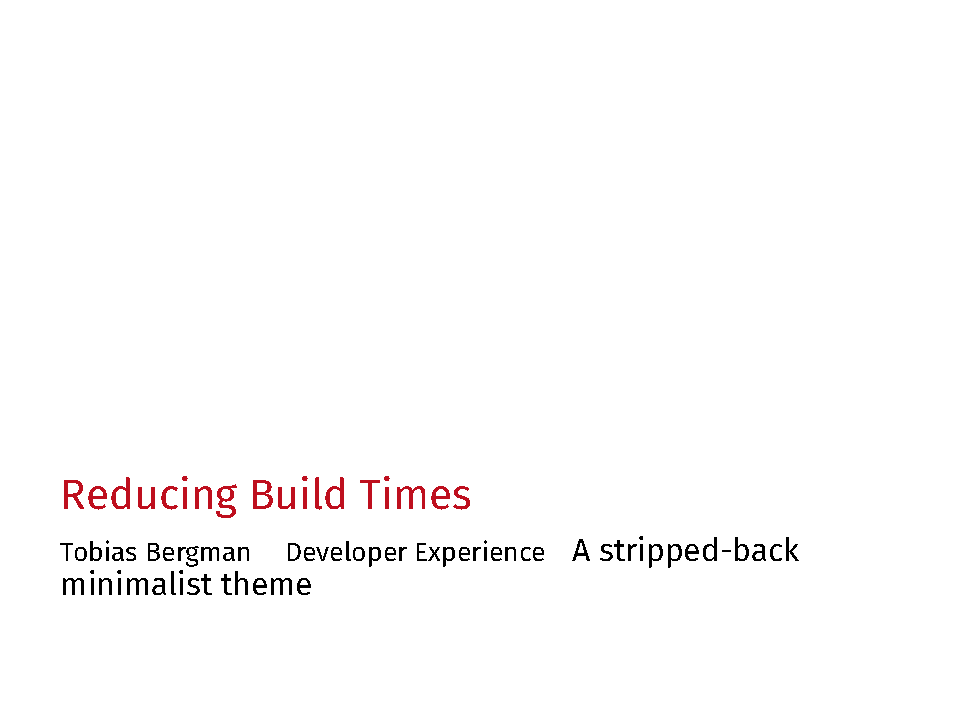 First page of the compiled Pure Minimalistic template