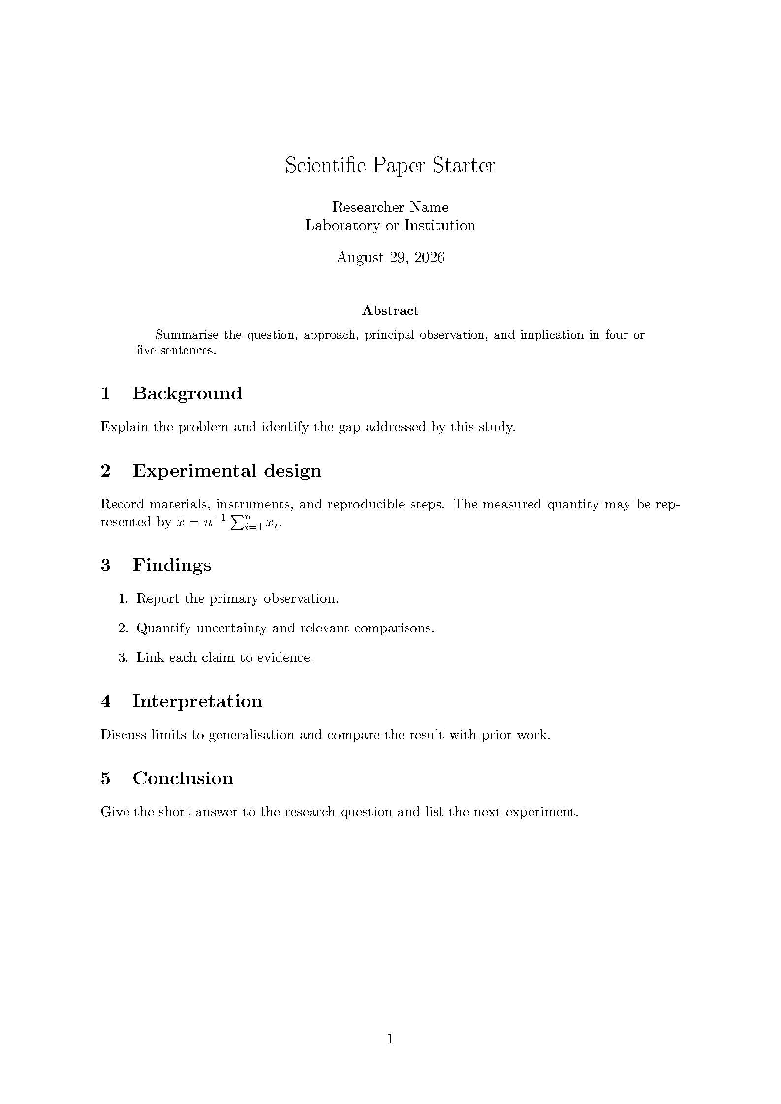 First page of ScientificPaper Article