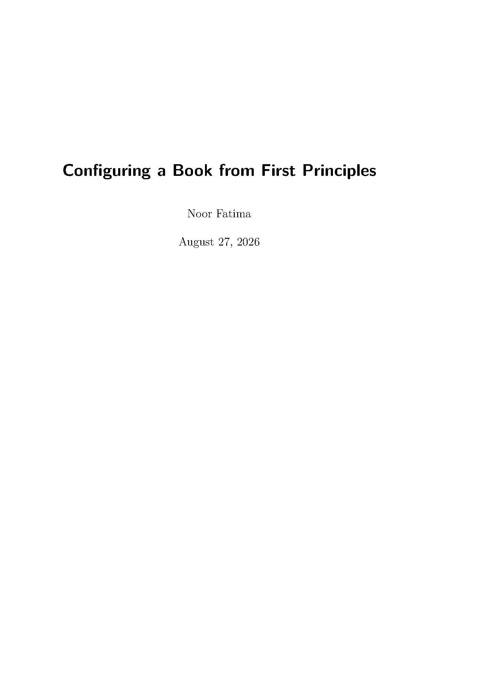 First page of the compiled KOMA-Script Book template