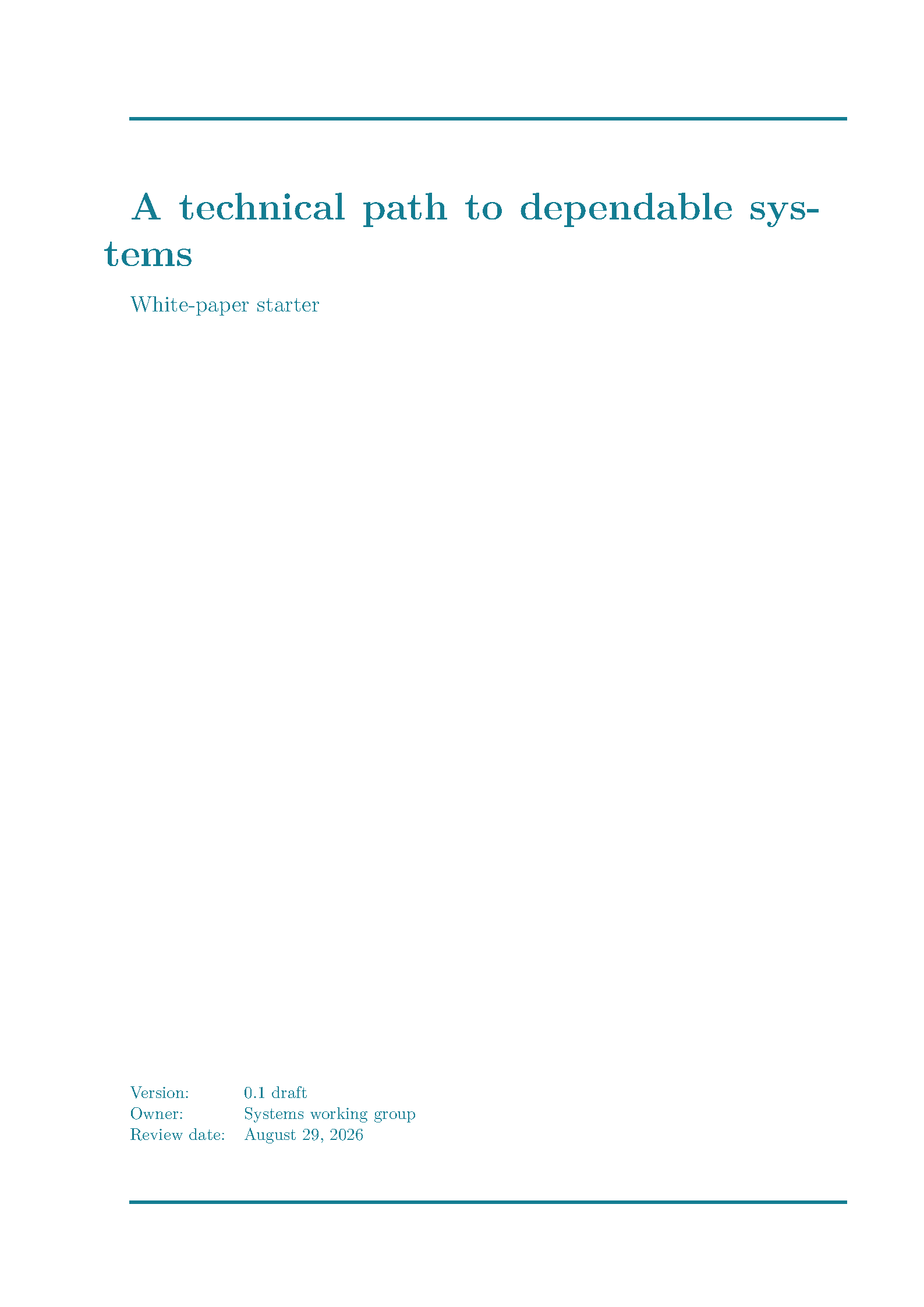 First page of seL4 Technical White Paper