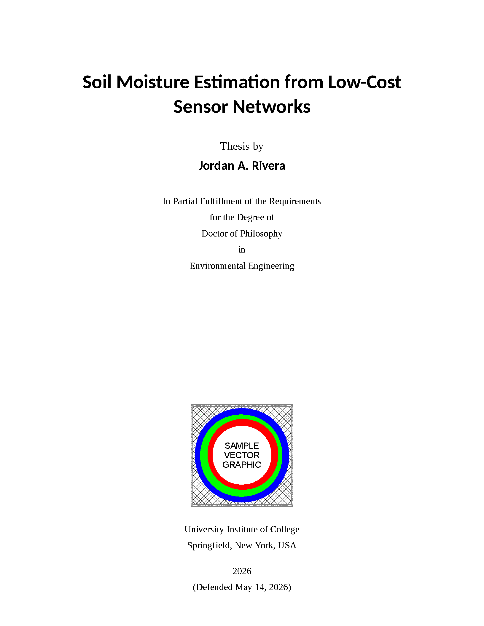 First page of Simple Thesis/Dissertation